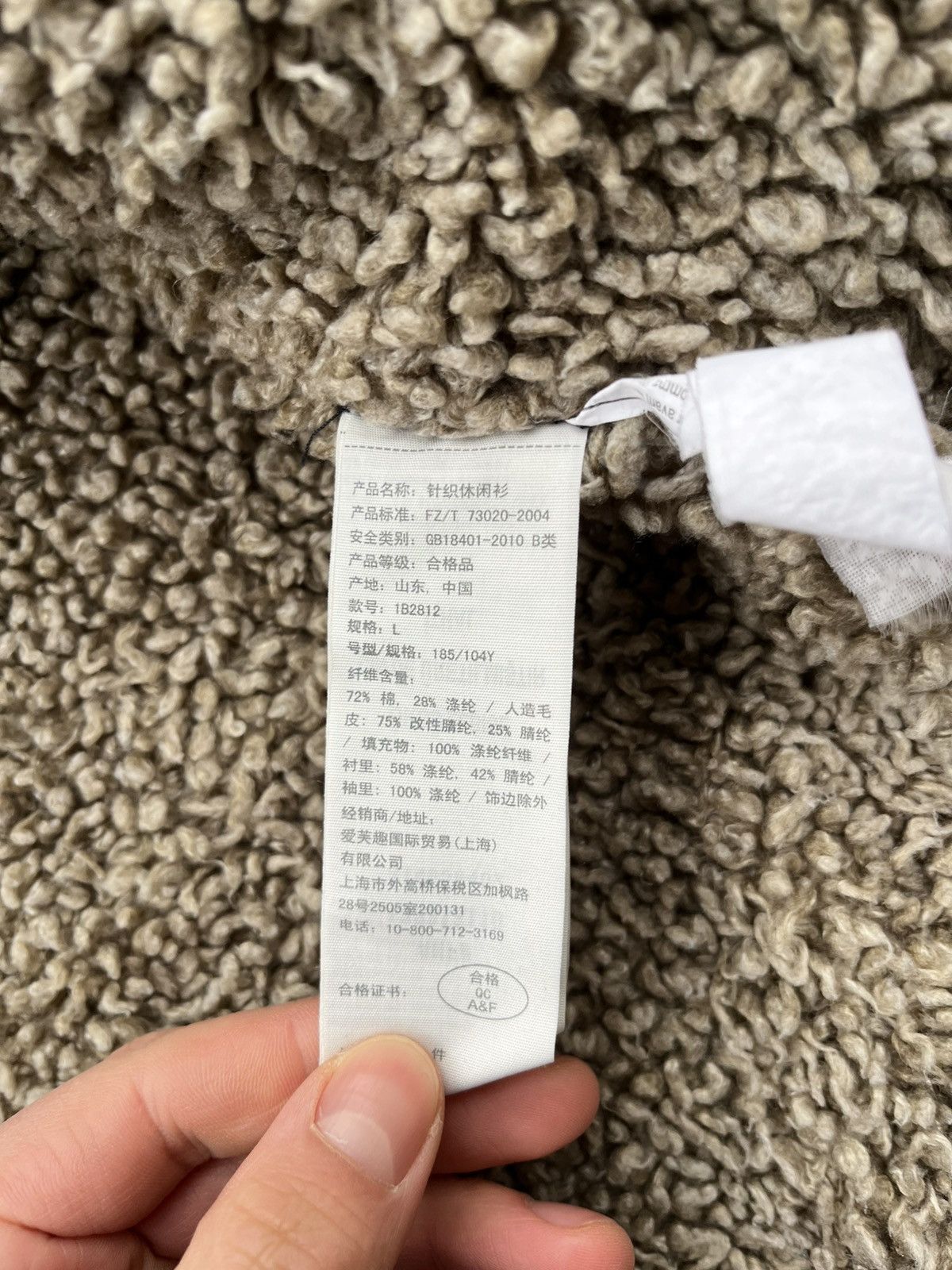 Abercrombie & Fitch Japanese Abercrombie Fitch Fur Faux Faded Y2K Zip Hoodie Size US L / EU 52-54 / 3 - 8 Thumbnail