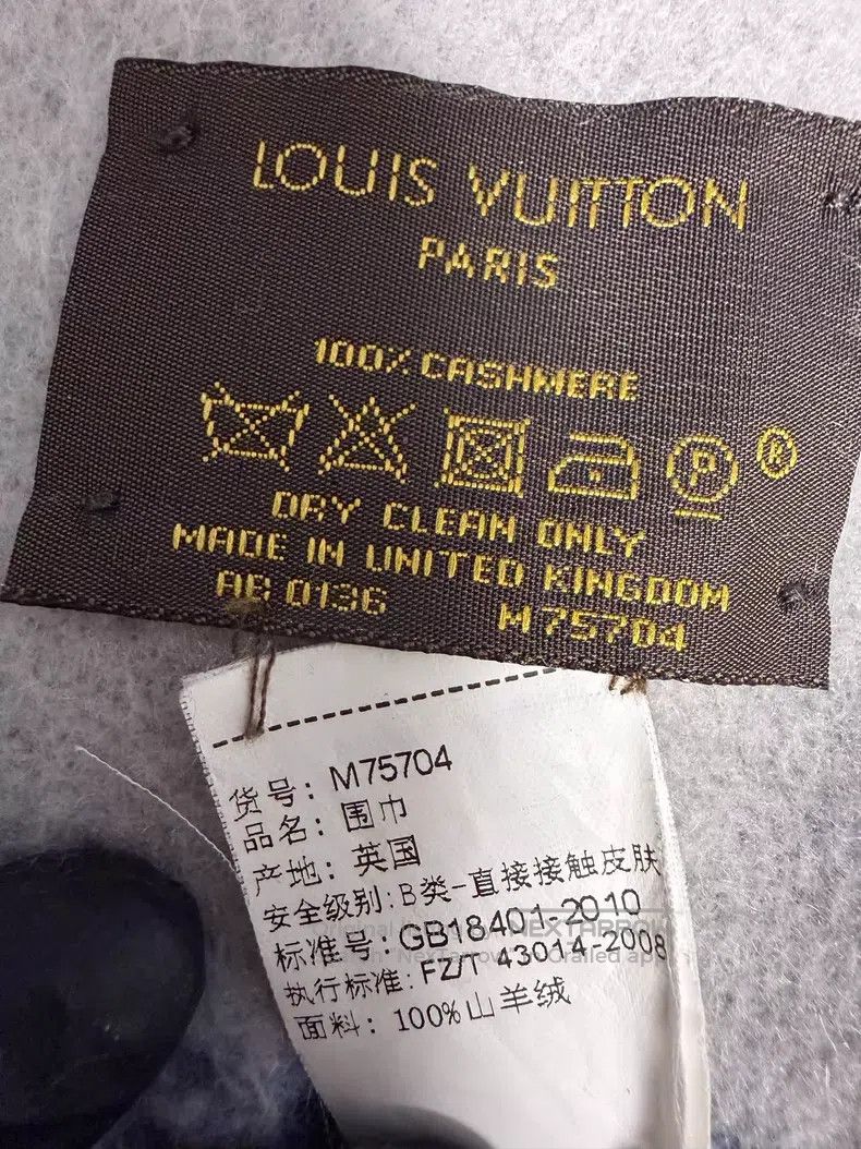 Louis Vuitton Louis Vuitton Blue cashmere scarf Size ONE SIZE - 4 Thumbnail