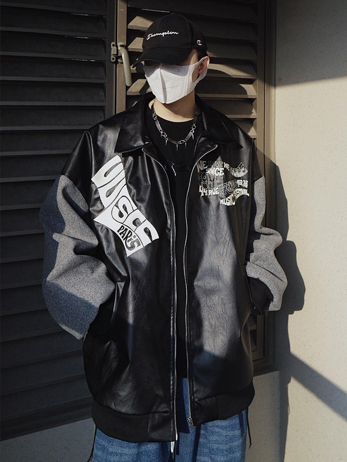 Japanese Brand Music Festival Jacket EYES PU Leather Varsity Jacket Size US M / EU 48-50 / 2 - 3 Thumbnail