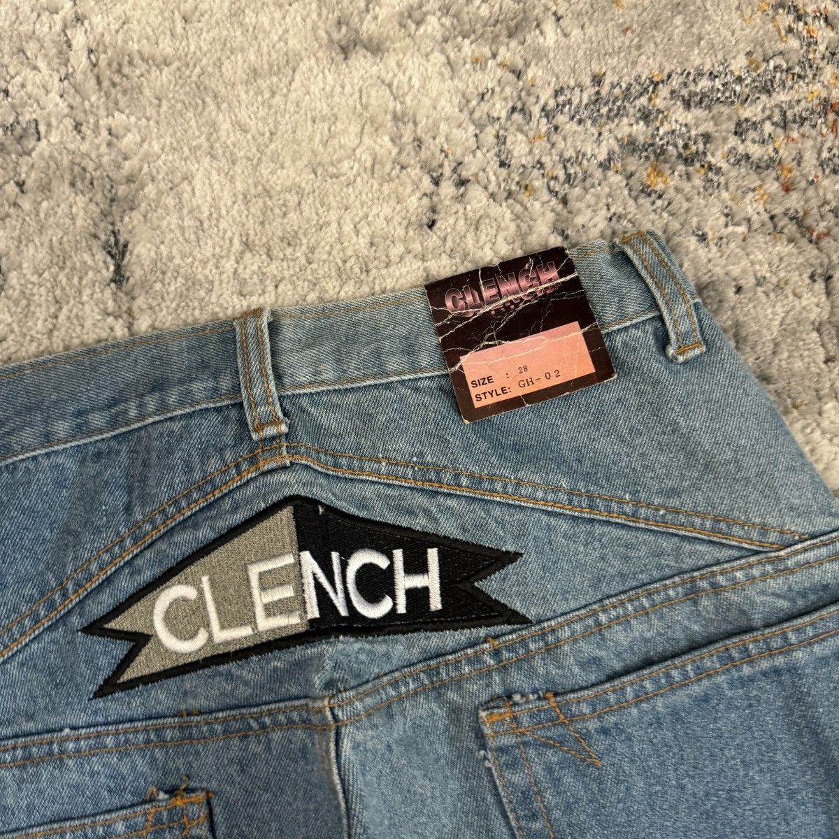 JNCO × Lee × Vintage Vintage Y2K Clench baggy wide leg embroidered light wash jea Size US 28 / EU 44 - 4 Thumbnail