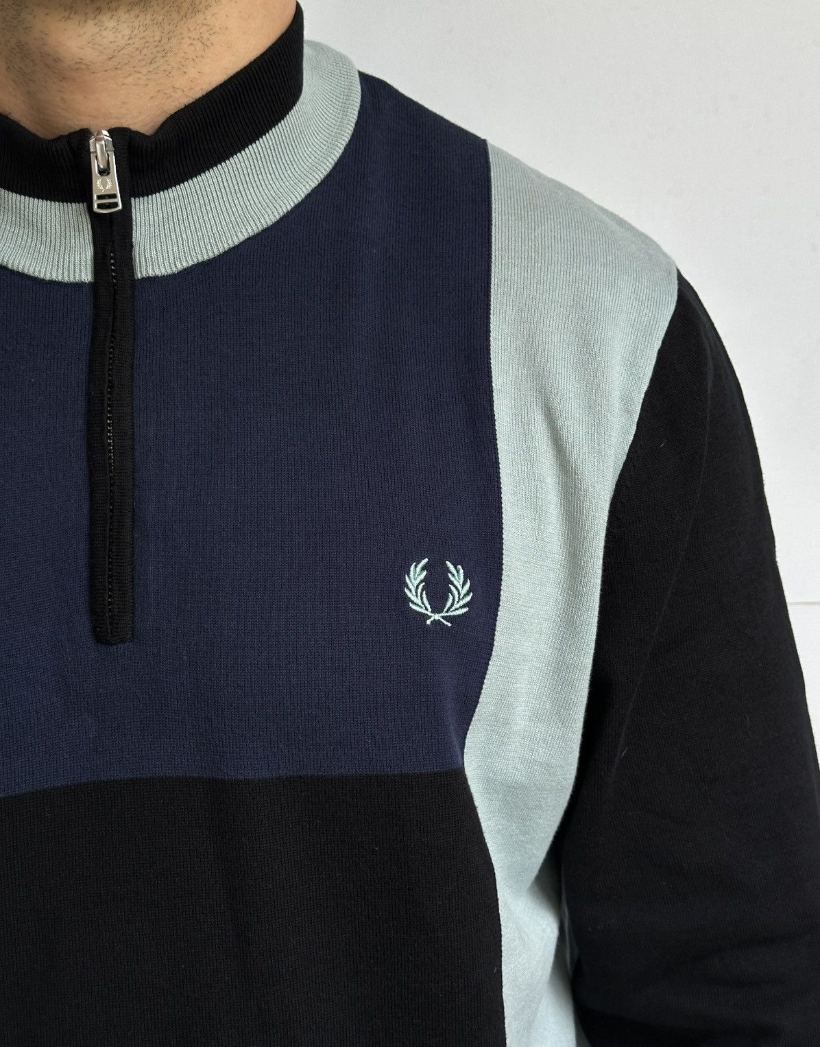 Fred Perry Fred Perry Sweater Pullover 1/4 Zip Long Sleeve Size 2XL Size US XXL / EU 58 / 5 - 2 Thumbnail