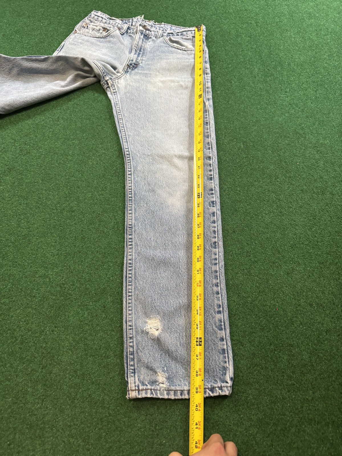 Levi's Vintage Clothing Vintage 90s Levi’s 505 Slim Straight Light Wash Denim Jeans Size US 30 / EU 46 - 10 Thumbnail