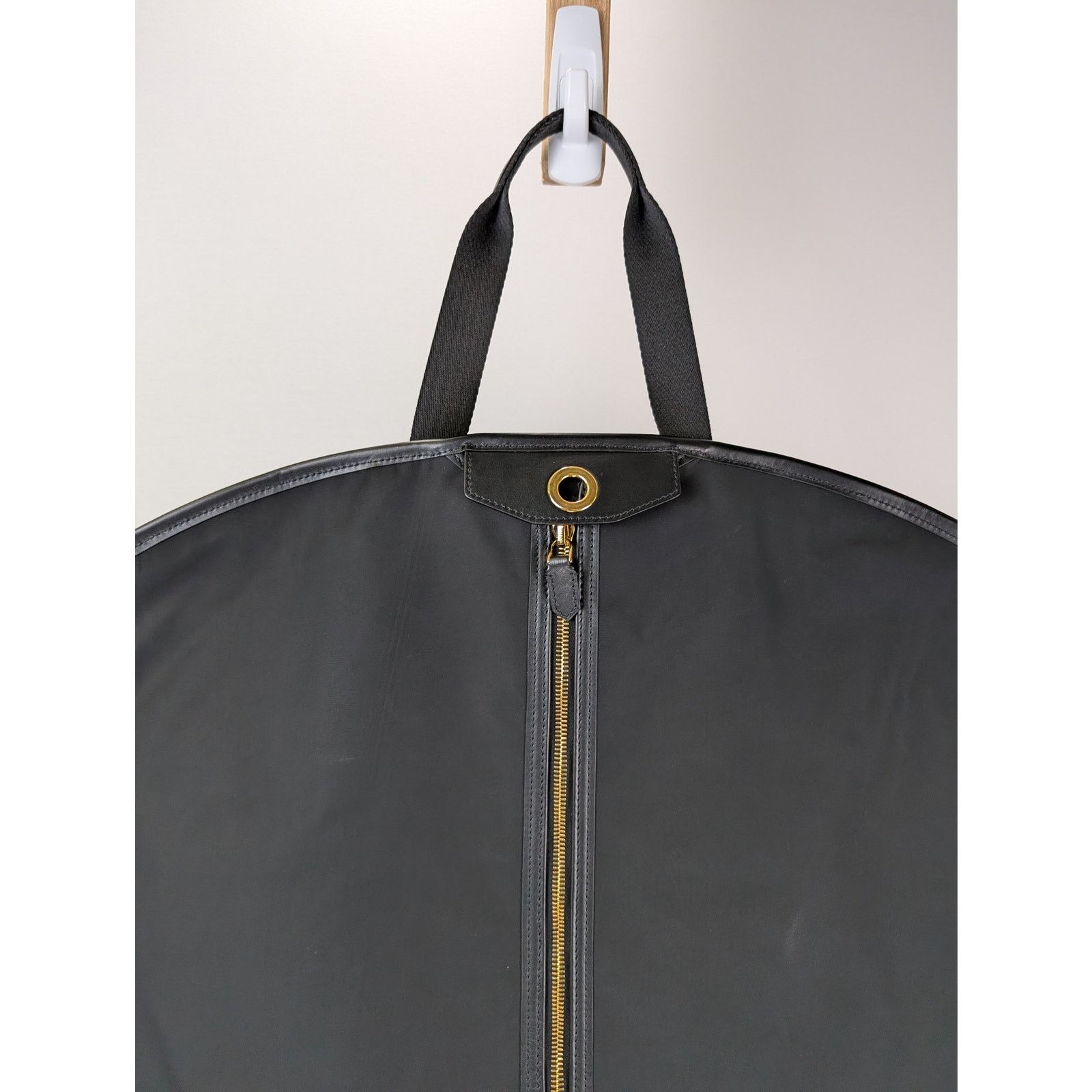 Tom Ford o1rshd1 Q:4/ Size: OS / Leather-Trimmed Garment Bag in Black Size ONE SIZE - 11 Thumbnail