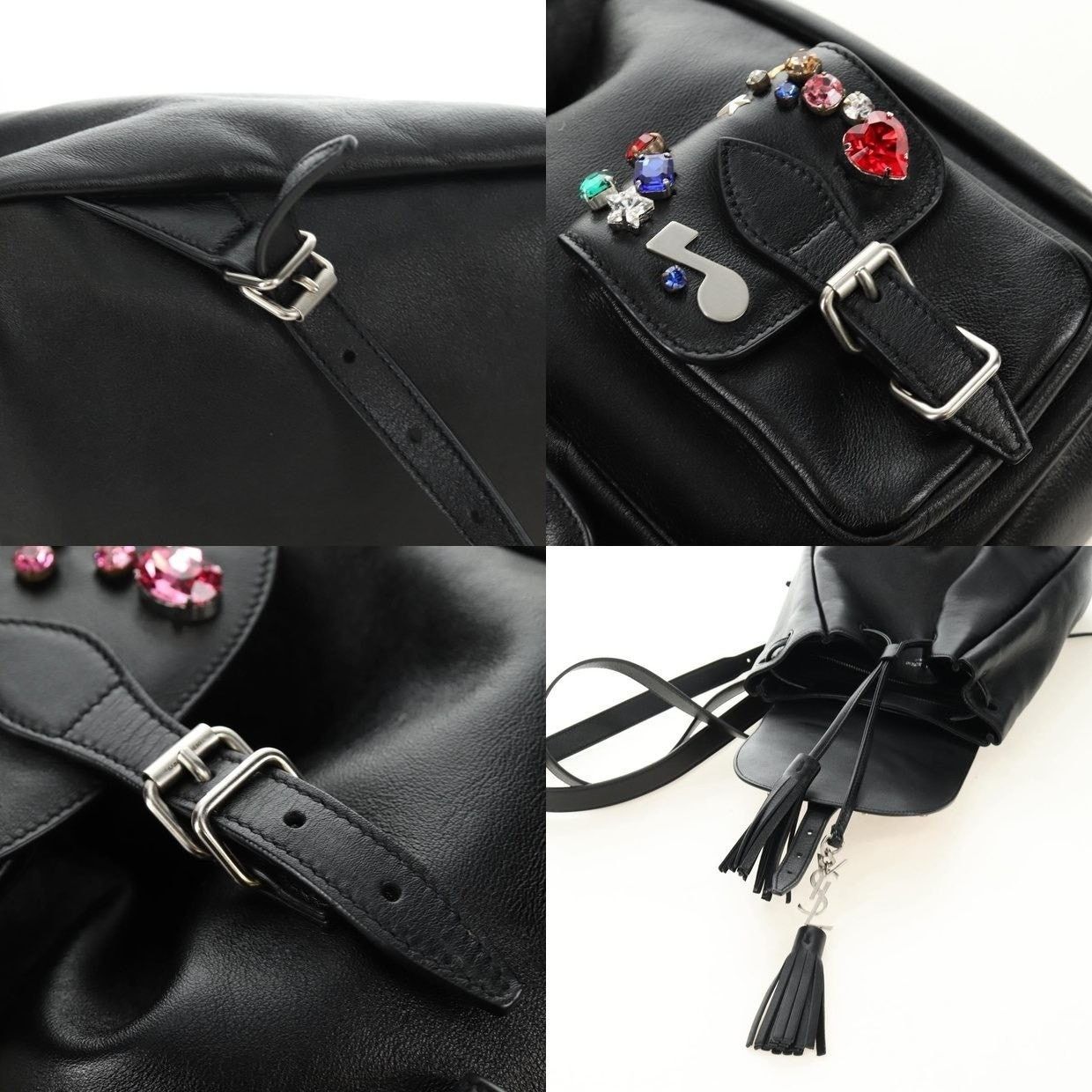 Saint Laurent Paris Saint Laurent-Backpack Black Leather Backpack Size ONE SIZE - 10 Thumbnail