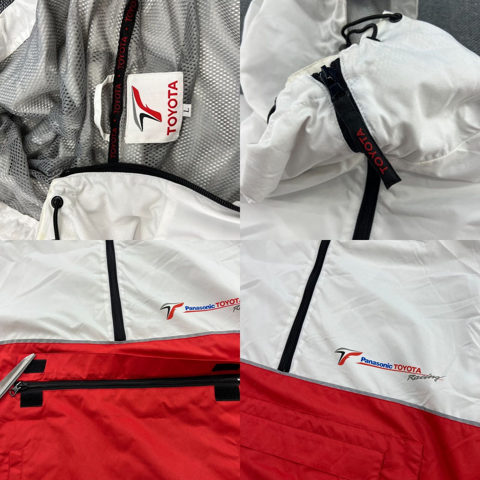 Vintage Panasonic Toyota Racing Team F1 Formula One Mens Jacket Hooded Anorak Windbreaker Large Multi XS? Size US L / EU 52-54 / 3 - 9 Thumbnail