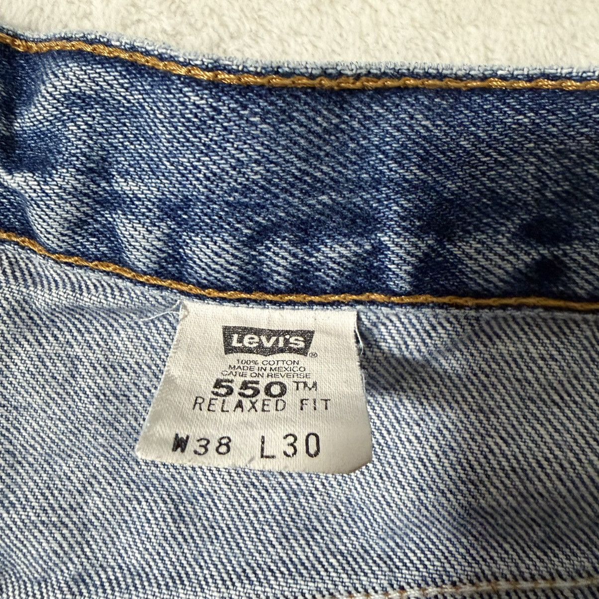Levi's Vintage Levi’s 550 Relaxed Distressed Jeans Size US 38 / EU 54 - 5 Thumbnail