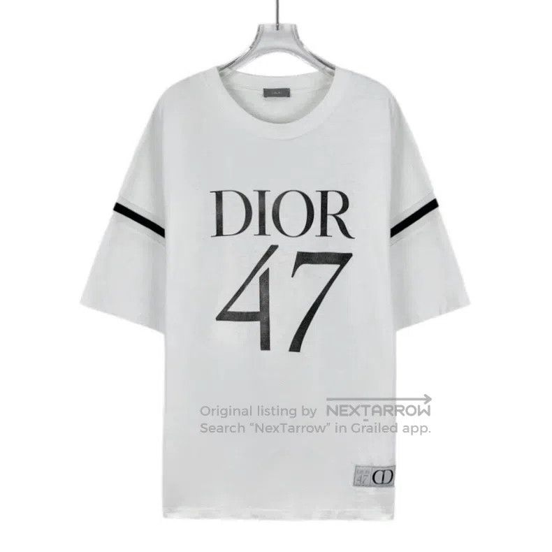 Dior Dior White logo alphanumeric printed cotton round-neck sho Size US XL / EU 56 / 4 - 1 Thumbnail