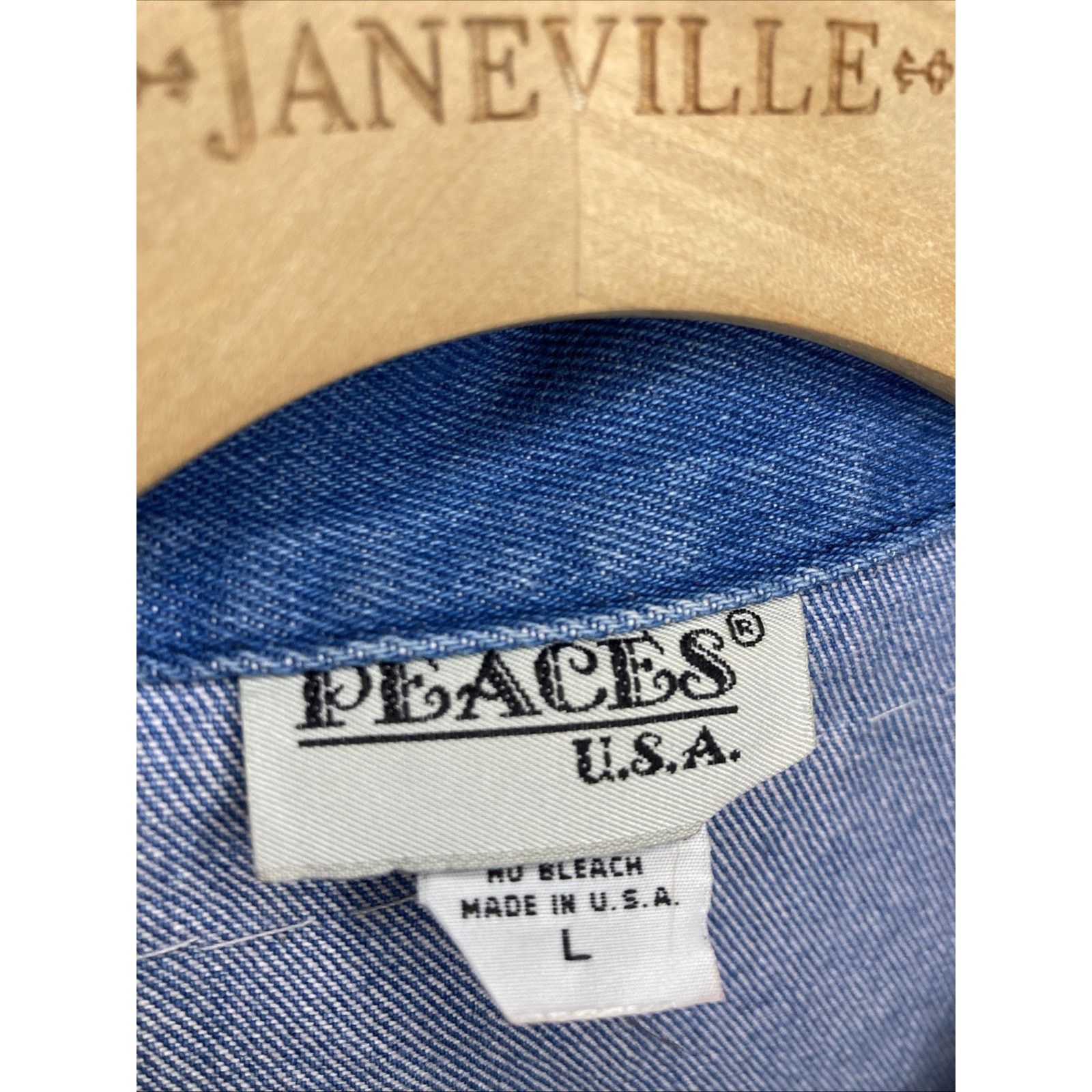Other Vintage 90s Large Granny Cottagecore Prairie Denim Vest Size L / US 10 / IT 46 - 3 Thumbnail