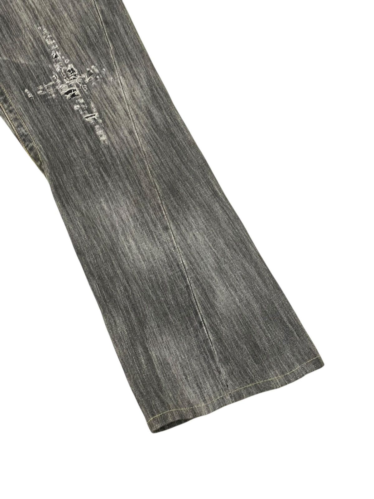 Japanese Brand Flare Jeans Dominate Faded Distress Boot Cut 1🟦1 Size US 30 / EU 46 - 4 Thumbnail