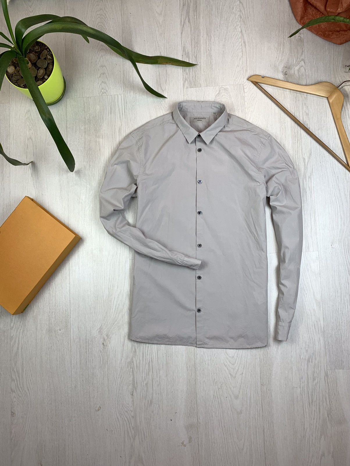 Allsaints Allsaints Long Sleeve Button Shirt Grey Size M Size US M / EU 48-50 / 2 - 1 Thumbnail