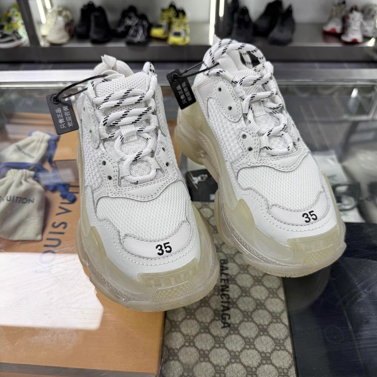 Balenciaga Balenciaga Triples White 35 Worn Once OG Box Size US 4 / IT 34 - 1 Thumbnail
