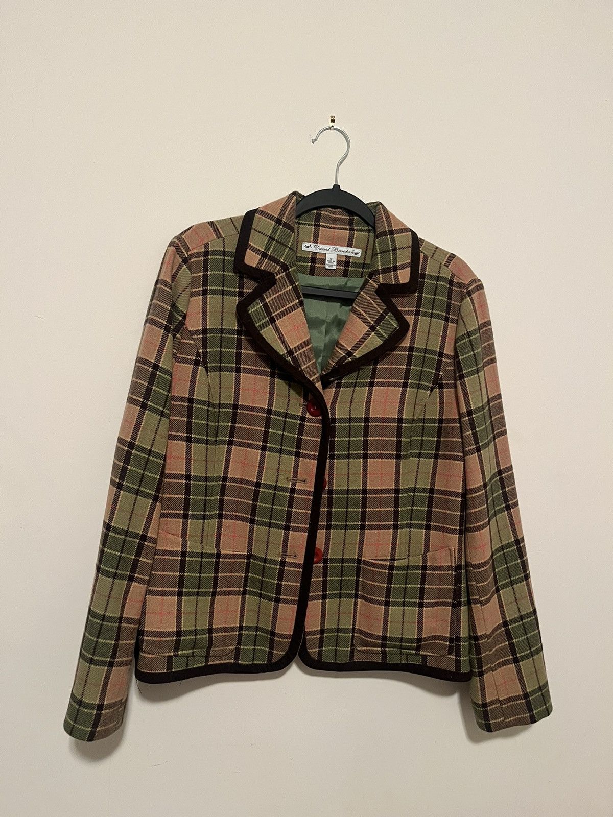 Vintage Plaid wool blazer Size US S / EU 44-46 / 1 - 1 Thumbnail