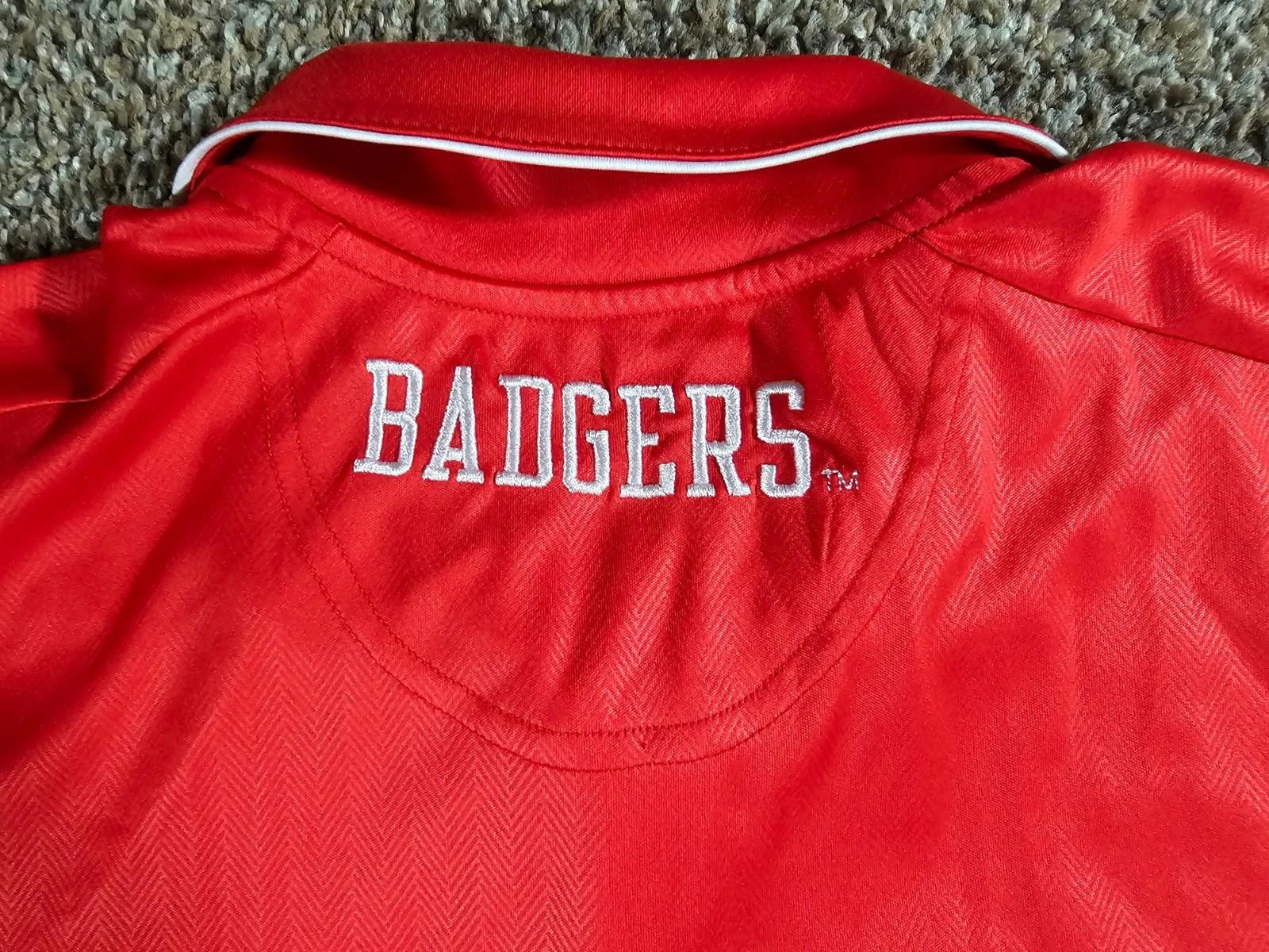 Champion Wisconsin Badgers Mens Medium Polo Shirt Champion Authentic Size ONE SIZE - 8 Thumbnail