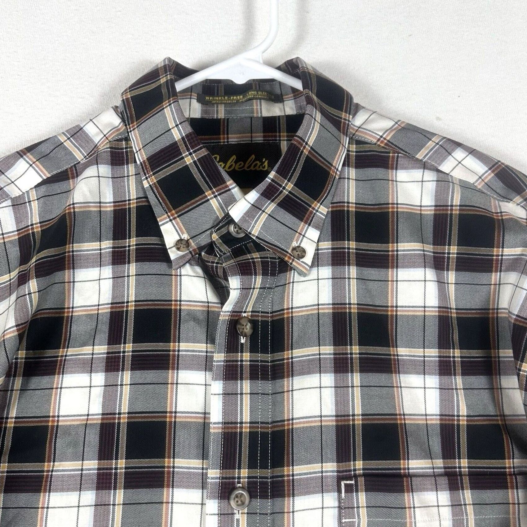 Vintage Cabela's Plaid Long Sleeve Button-Up Shirt Mens Large Wrinkle-Resistant Casual Work Cotton 100% Size US L / EU 52-54 / 3 - 2 Thumbnail