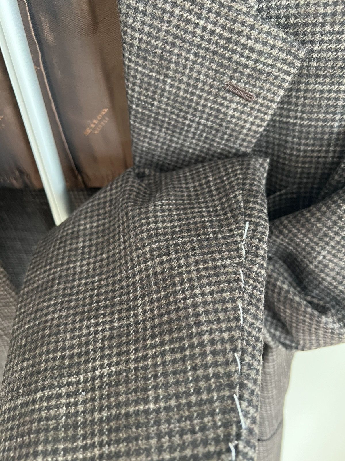 Barneys New York × Kiton Kiton Brown Houndstooth Cashmere Blazer Size 44R US / 54R Size 44R - 8 Thumbnail