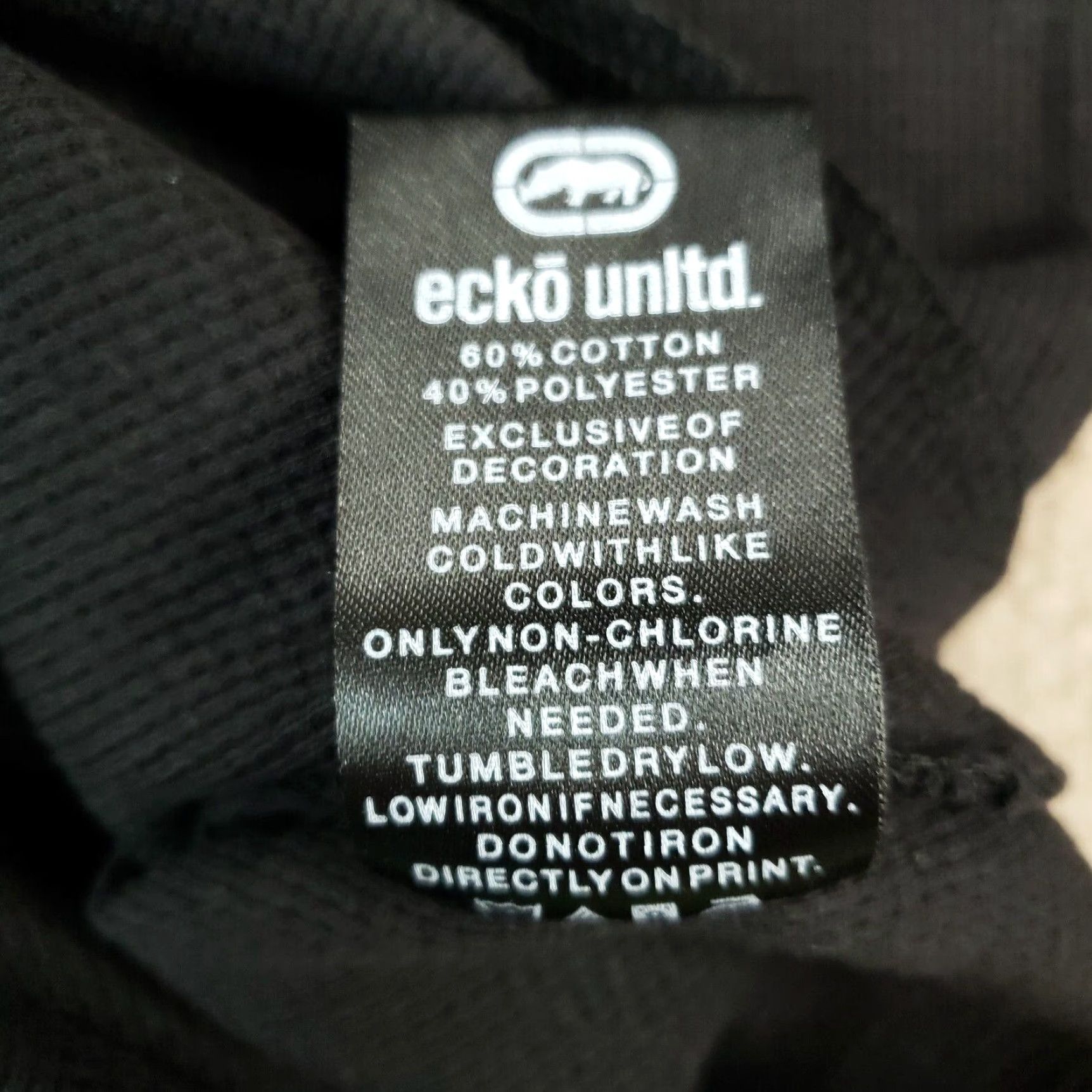 Ecko Unltd. Ecko Unltd. Long Sleeve Graphic T-Shirt Mens Small Black Cotton Size US S / EU 44-46 / 1 - 7 Thumbnail