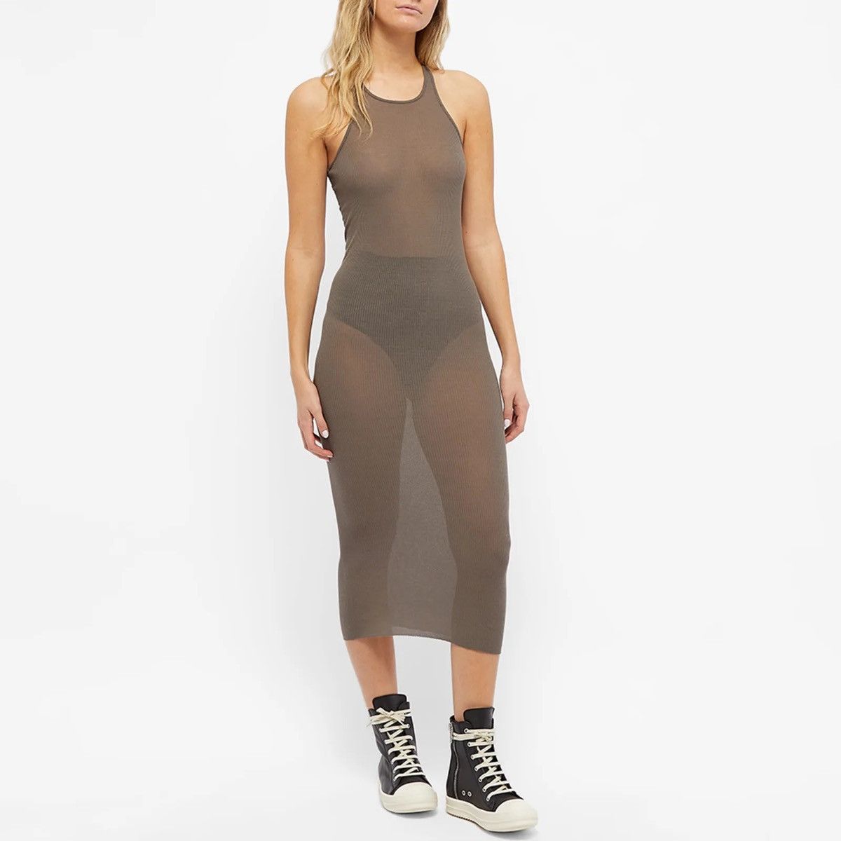 Rick Owens RICK OWENS SLEEVELESS TANK DRESS Size XS / US 0-2 / IT 36-38 - 2 Thumbnail