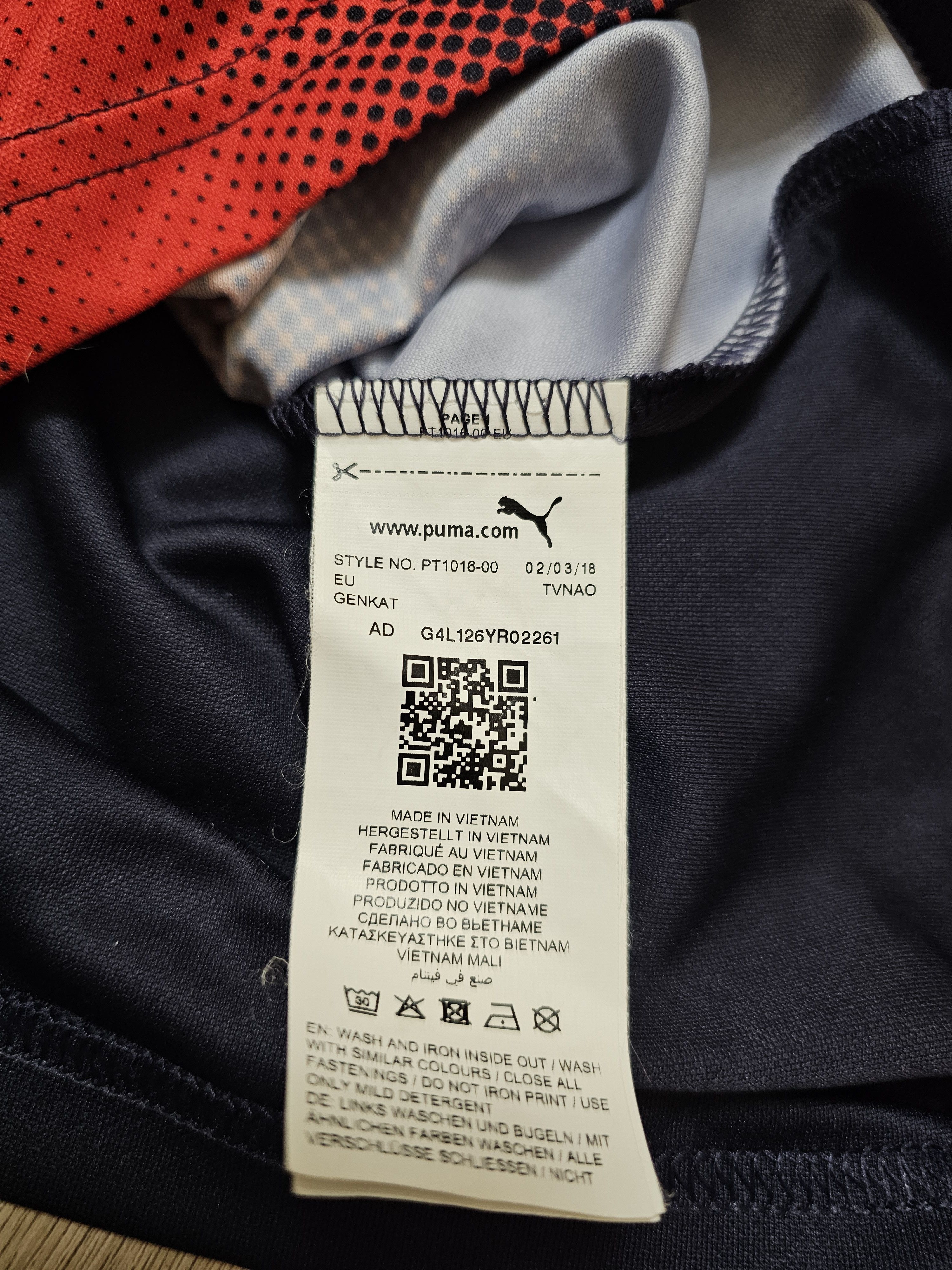 Puma CRYSTAL PALACE 2018 2019 FOOTBALL SHIRT SOCCER JERSEY Size US L / EU 52-54 / 3 - 6 Thumbnail