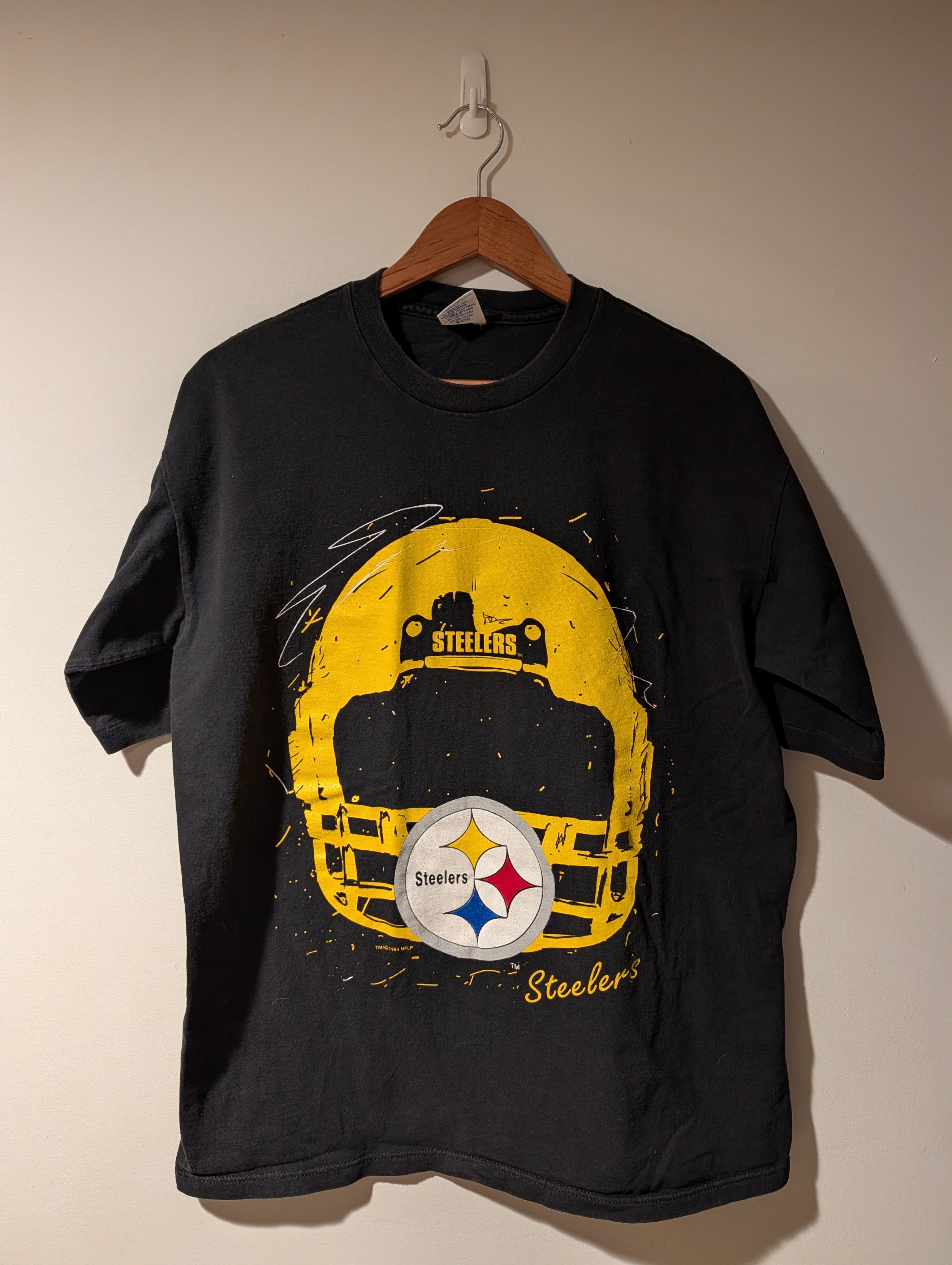 Starter Vintage 1994 Pittsburgh Steelers NFL Football Helmet T-Shirt Size US L / EU 52-54 / 3 - 1 Thumbnail