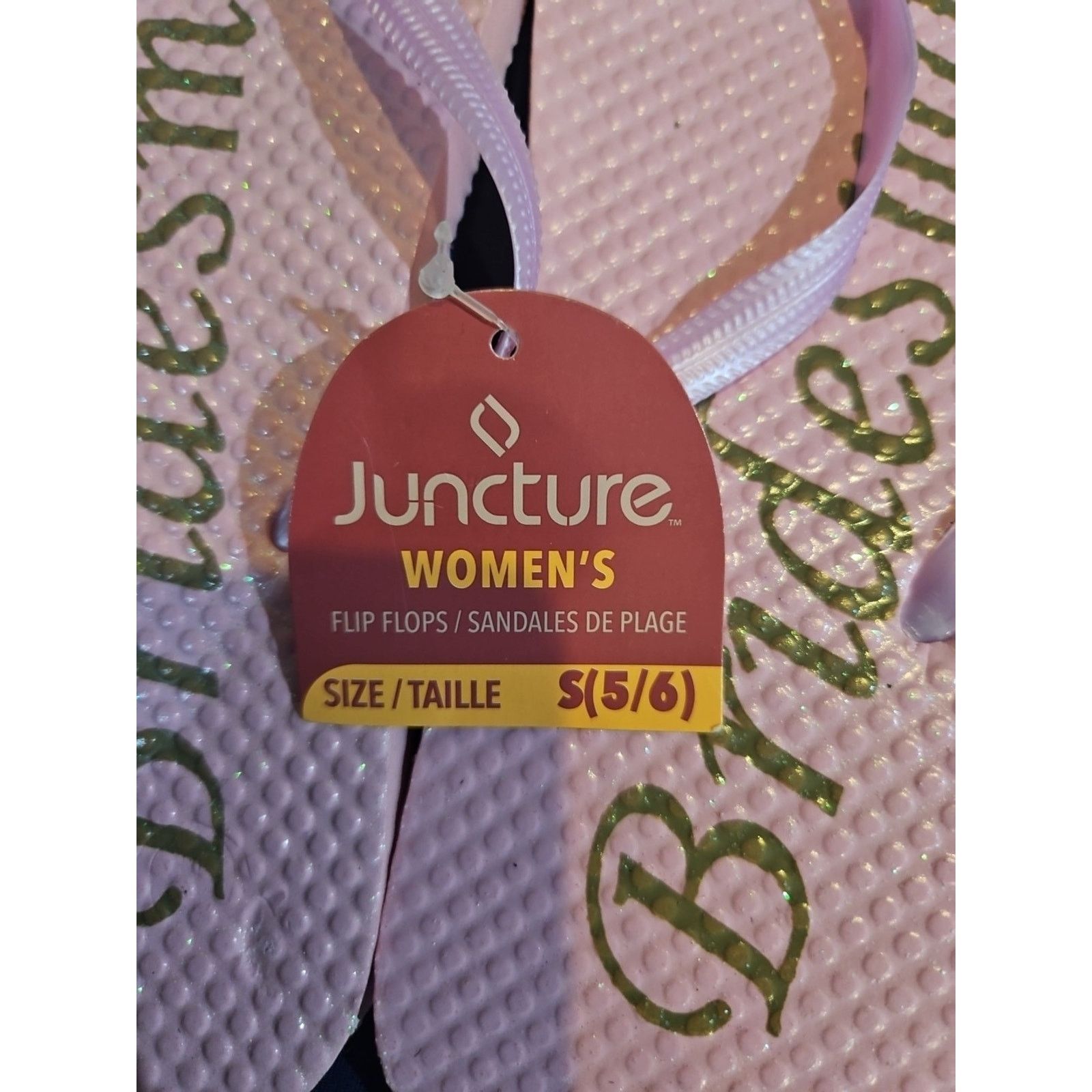 Other Bridesmaid Gold Glitter Flip Flops Size 5/6 New Size US 7 / IT 37 - 3 Thumbnail