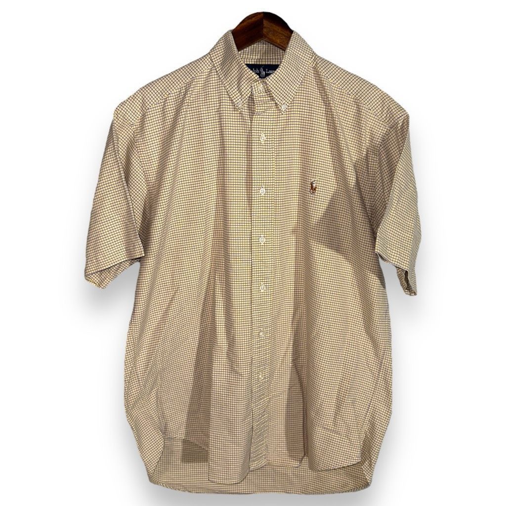 Polo Ralph Lauren Polo Ralph Lauren Yellow & Purple Flesh Pony S/S Oxford Butt Size US M / EU 48-50 / 2 - 1 Thumbnail