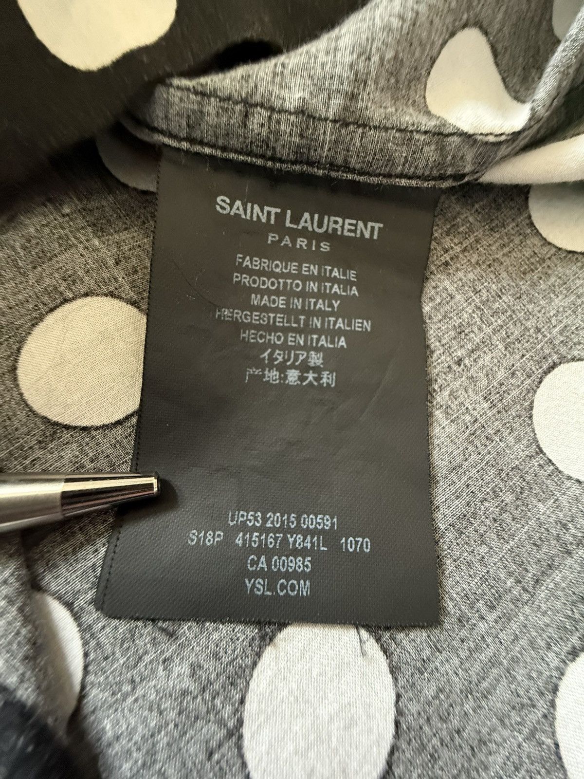 Saint Laurent Paris SS16 Saint Laurent polka dot Hawaiian shirt Hedi Slimane 40 Size US L / EU 52-54 / 3 - 20 Thumbnail