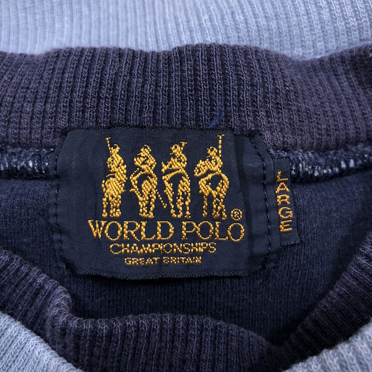 Vintage Vintage 90s WORLD POLO Championship Sweatshirt Big Logo Size US L / EU 52-54 / 3 - 5 Thumbnail