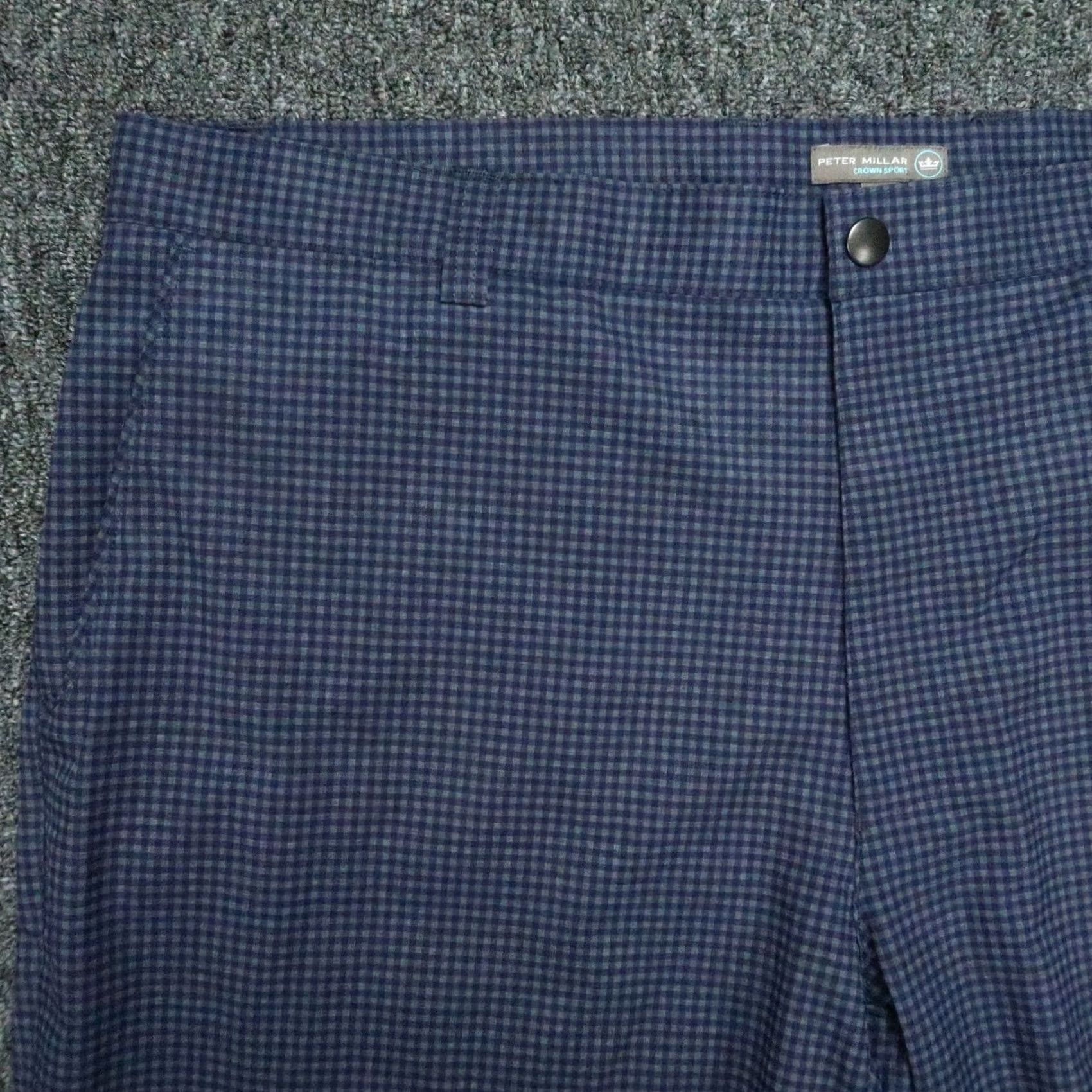 Peter Millar Peter Millar Shorts Mens 40 Blue Gingham Shackleford Hybrid Crown Performance Size US 40 / EU 56 - 2 Thumbnail