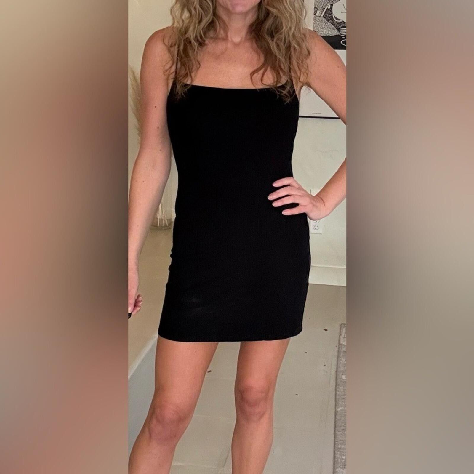 Reformation Reformation Jeans Black Mini Dress Ribbed Bodycon S Size S / US 4 / IT 40 - 4 Thumbnail