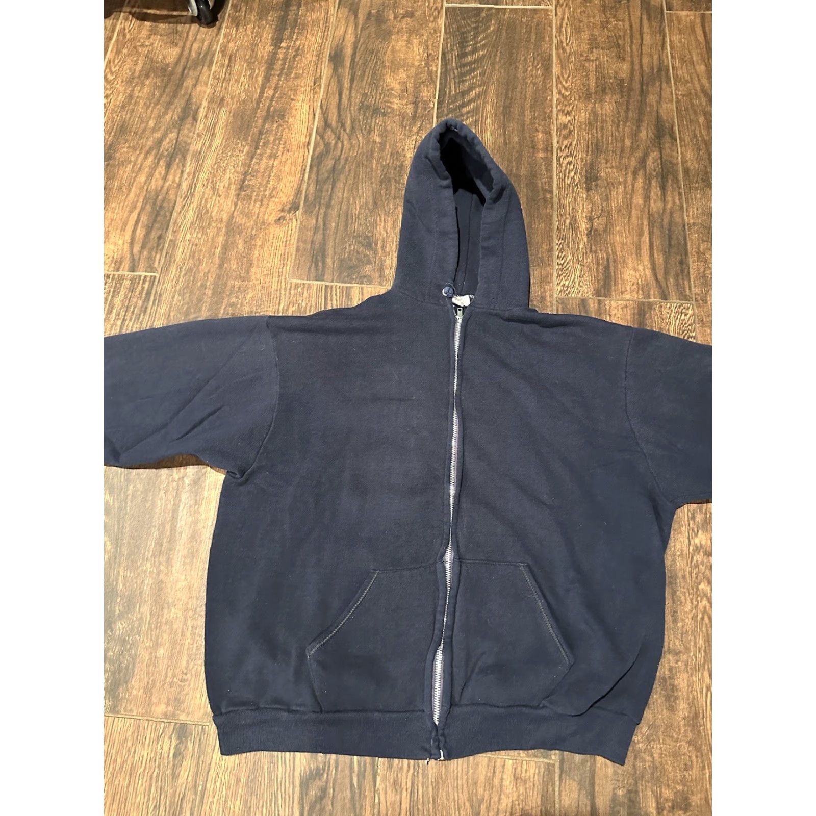 Vintage VINTAGE Blue Emar Zipper Zip Up Hoodie Sweatshirt Raglan XL Mens Size US XL / EU 56 / 4 - 4 Thumbnail