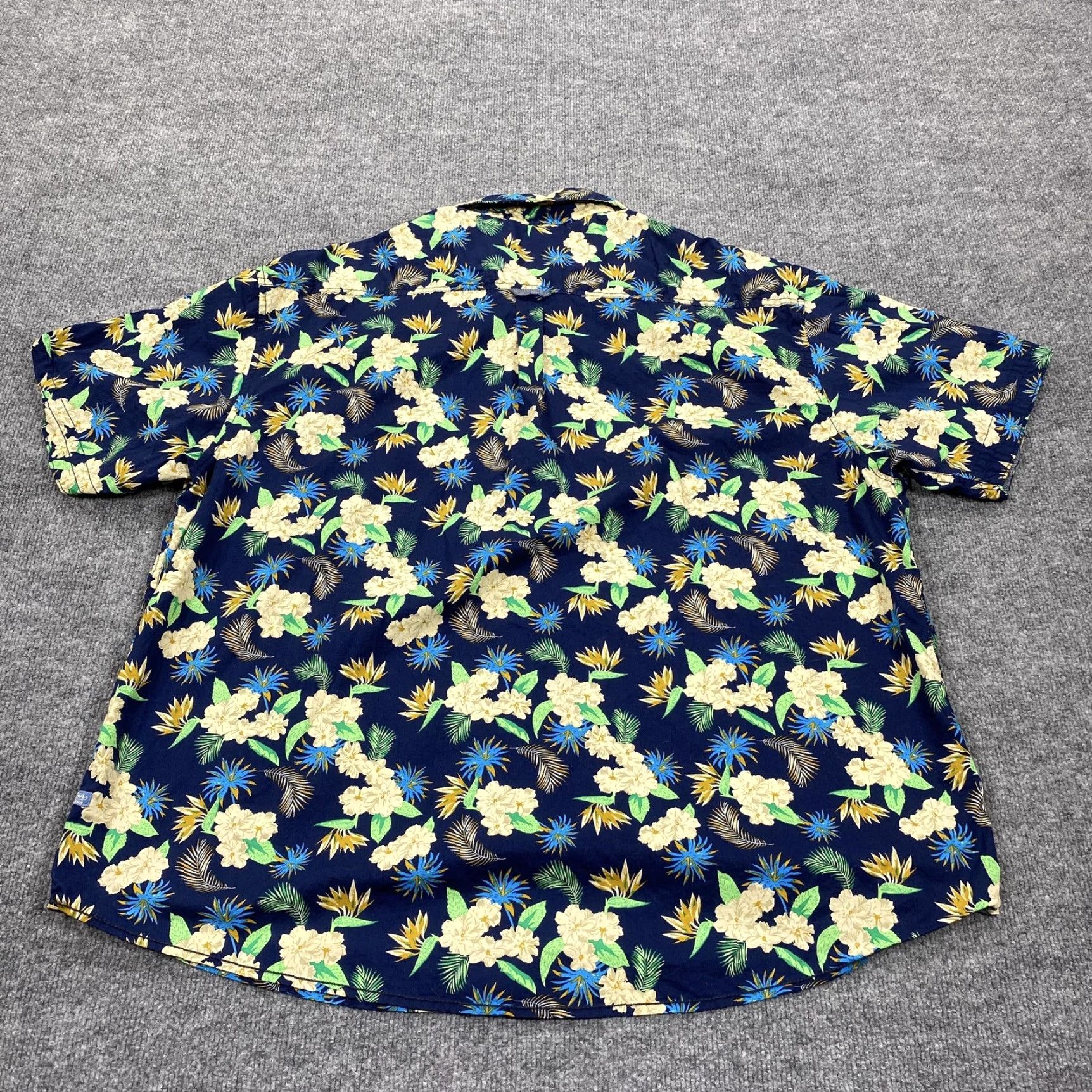 Vintage VINTAGE Huntington Beach Club Shirt Mens Big 4X Blue Floral Short Sleeve Button Up Size US XXL / EU 58 / 5 - 5 Thumbnail