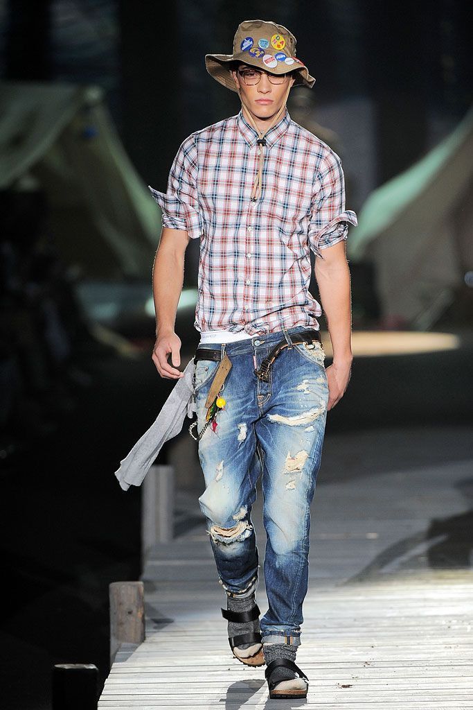 Dsquared2 Dsquared2 S/S 2010 Runway jeans distressed navy blue Size US 34 / EU 50 - 2 Thumbnail