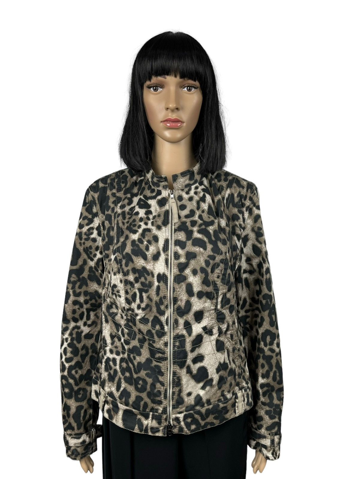 Other Marc Cain Leopard Printed Zip Jacket Cotton size 5 Size L / US 10 / IT 46 - 1 Thumbnail