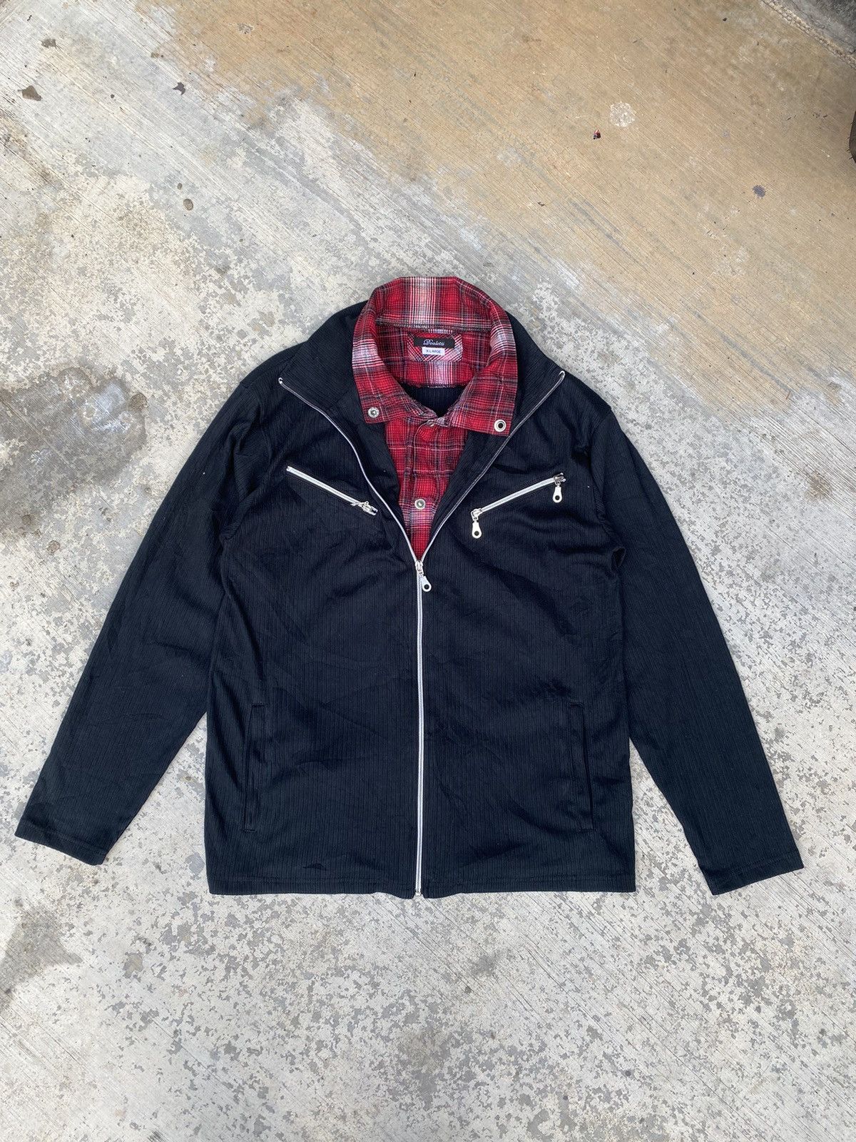 Japanese Brand Dealetti black shadow plaid punk style jacket Size US L / EU 52-54 / 3 - 2 Thumbnail