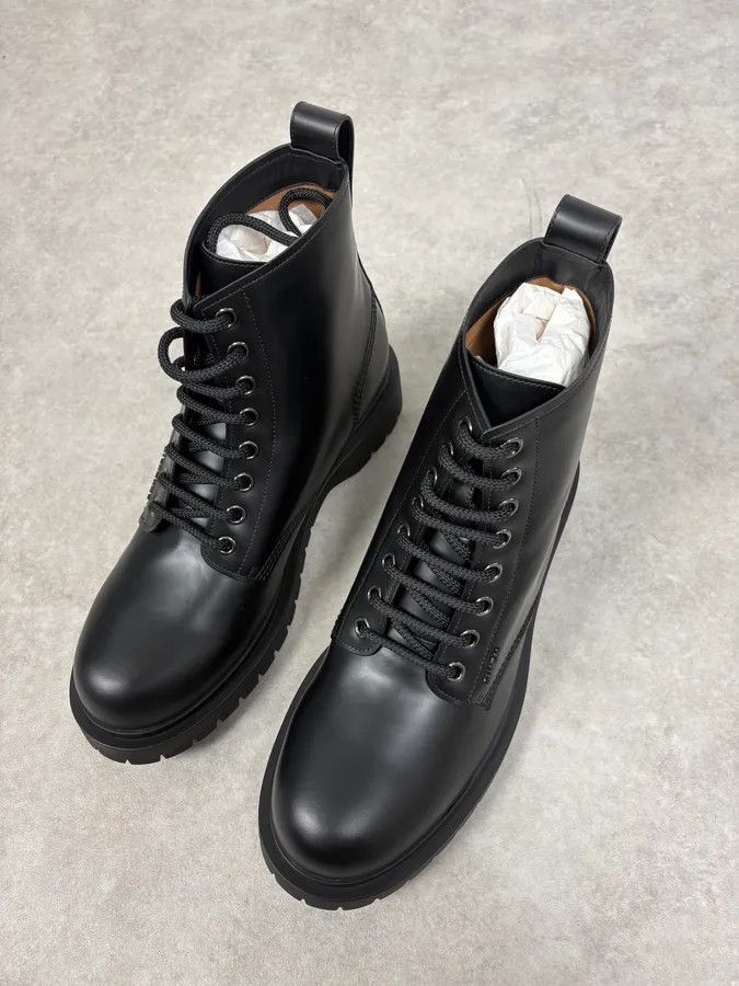 Givenchy AW2023 Givenchy Black Leather Combat Boots by Matthew Williams Size US 12 / EU 45 - 5 Thumbnail
