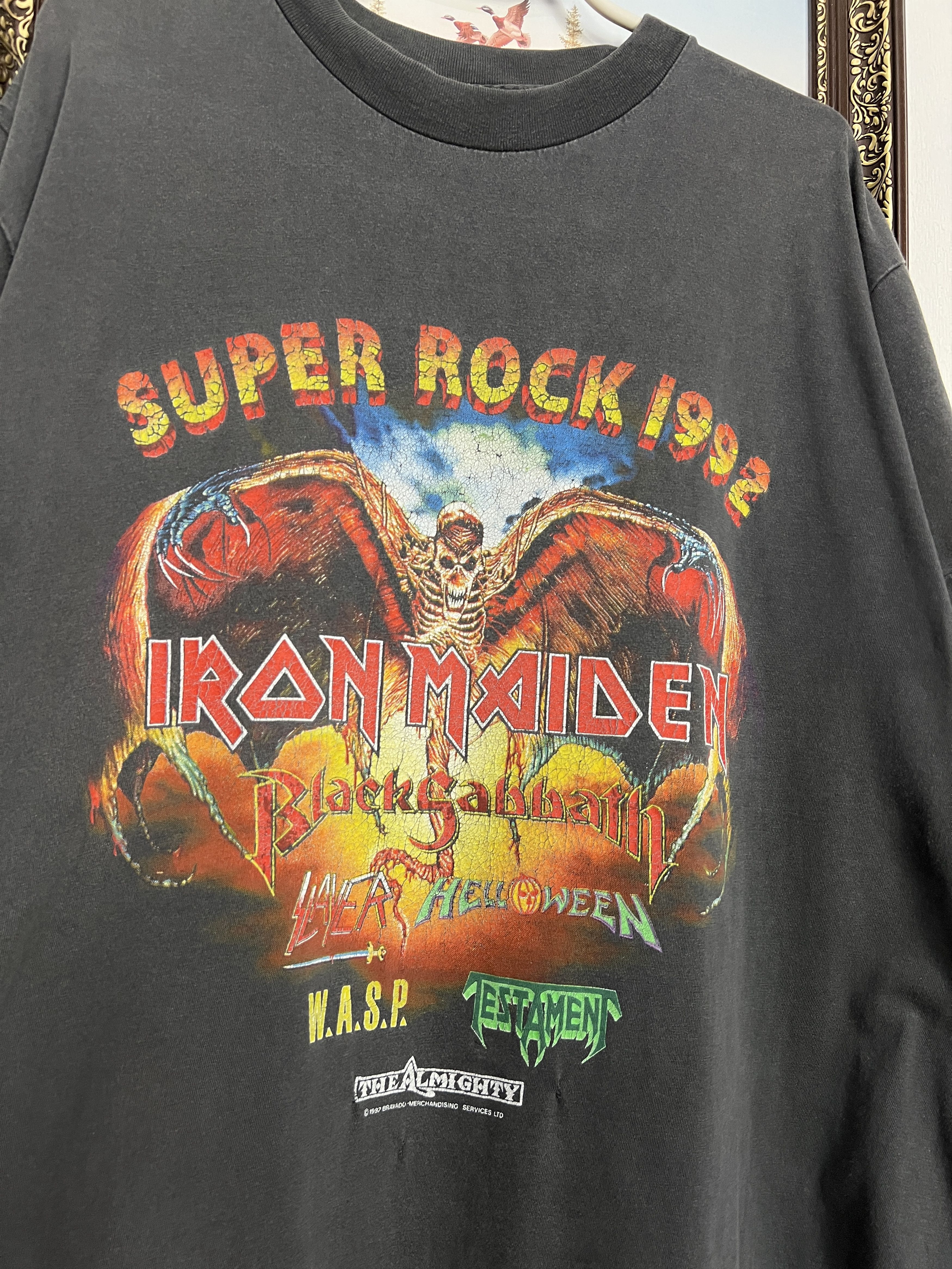 Vintage Vintage Super Rock Shirt Iron Maiden Sabbath Ozzy Tee Shirt Size US L / EU 52-54 / 3 - 3 Thumbnail