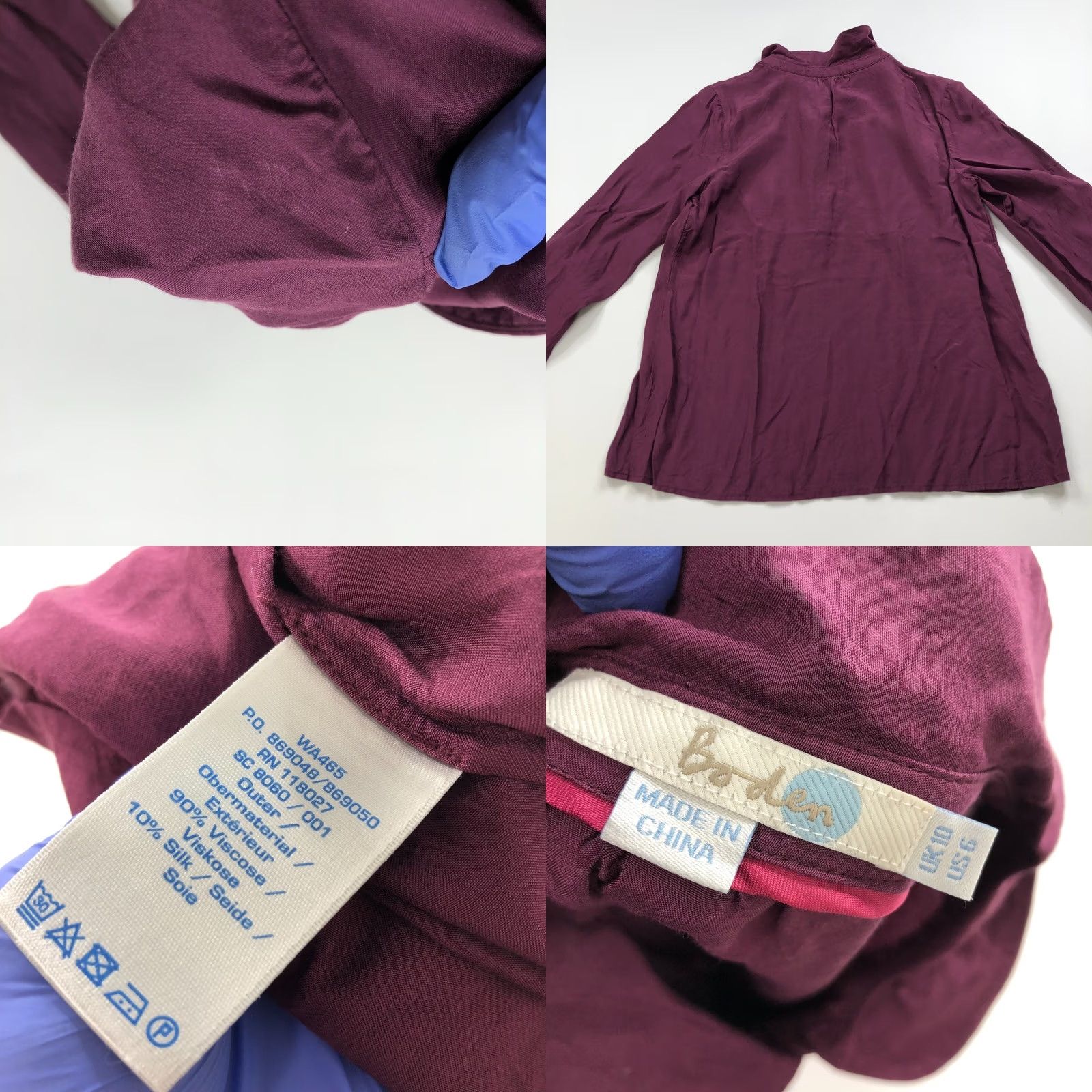 Boden Boden Women 6 Button-Up Pullover Long Sleeve Shirt Silk Blend Viscose Red Pullover Casual Shirt Womens Size M / US 6-8 / IT 42-44 - 9 Thumbnail