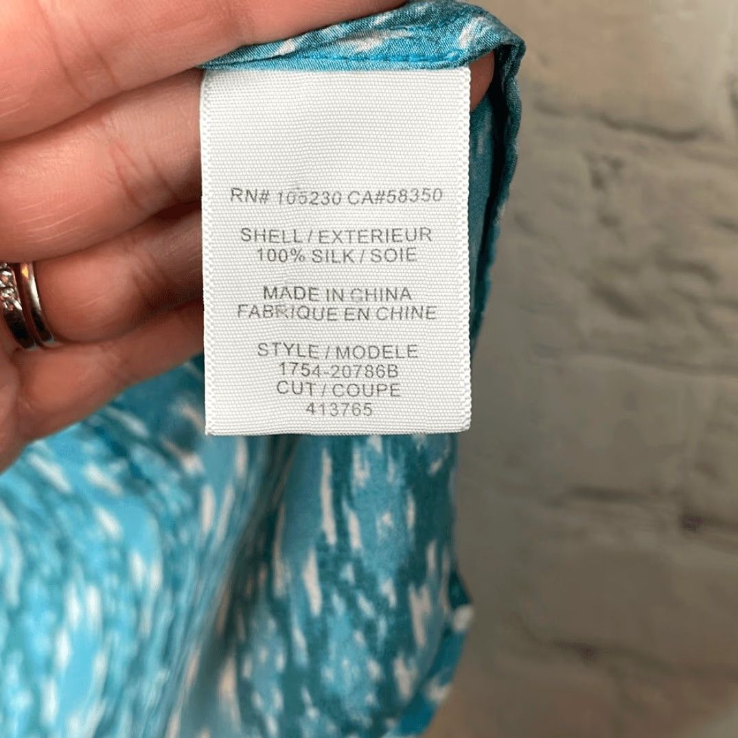 Joie Joie Tank Women Small Silk Blue Printed with Front Pocket Womens Size S / US 4 / IT 40 - 4 Thumbnail