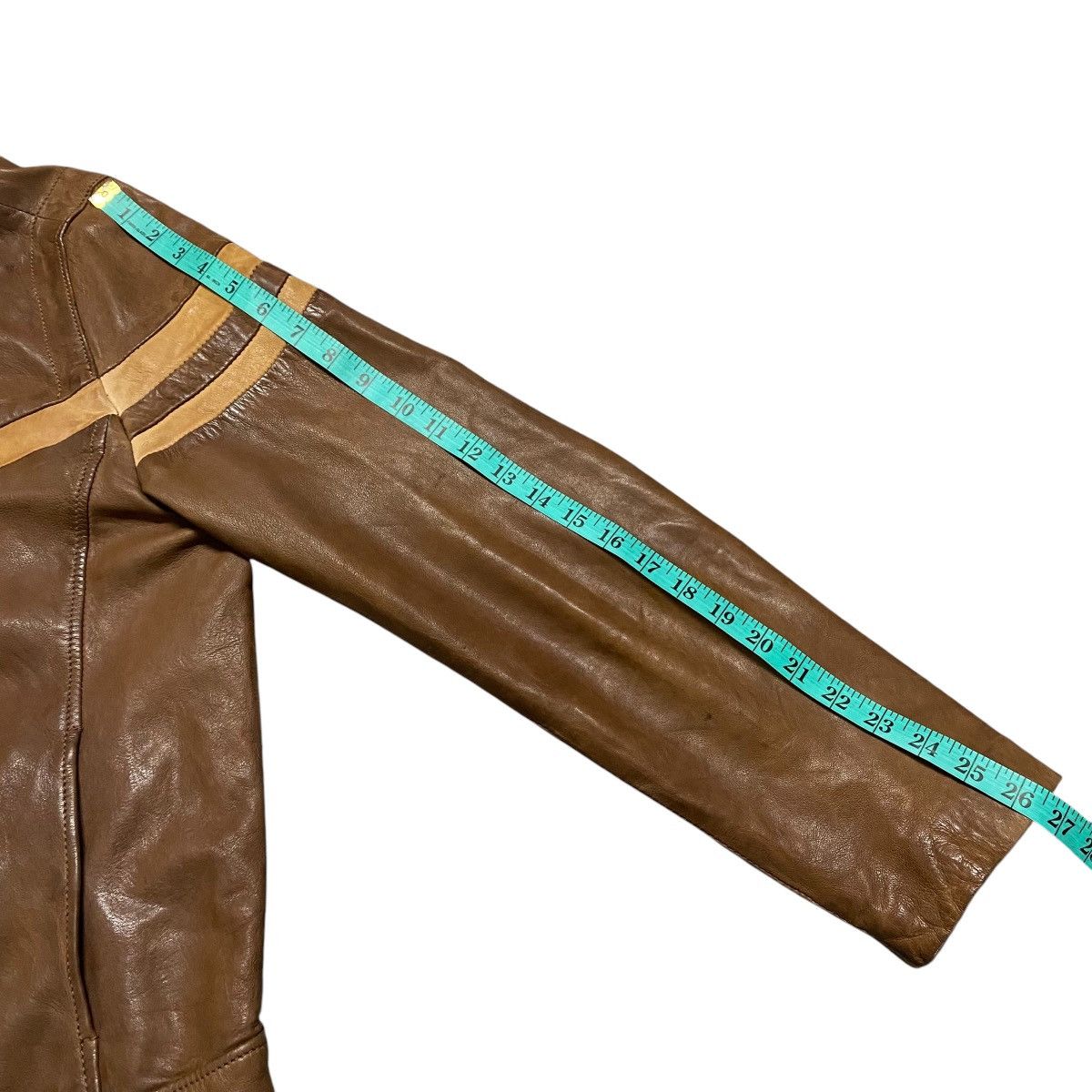 Chevignon Vintage Chevignon Leather Jacket Cafe Racer Brown Patina Size US L / EU 52-54 / 3 - 23 Thumbnail