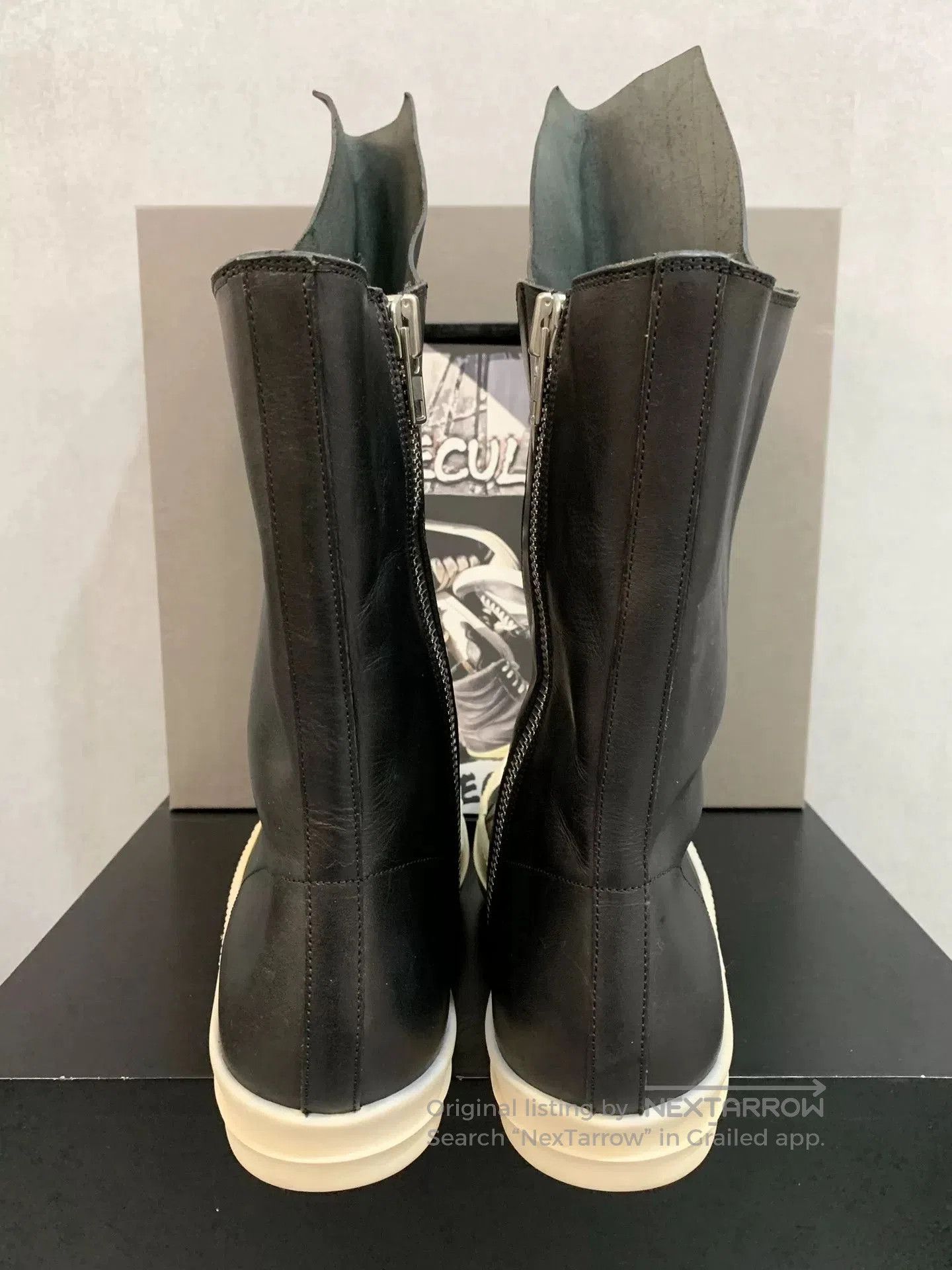 Rick Owens Rick Owens Leather Long Tongue Boots. Size US 7.5 / EU 40-41 - 7 Thumbnail