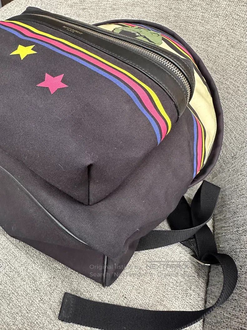 Saint Laurent Paris Saint Laurent Paris Black Canvas Backpack Size ONE SIZE - 6 Thumbnail