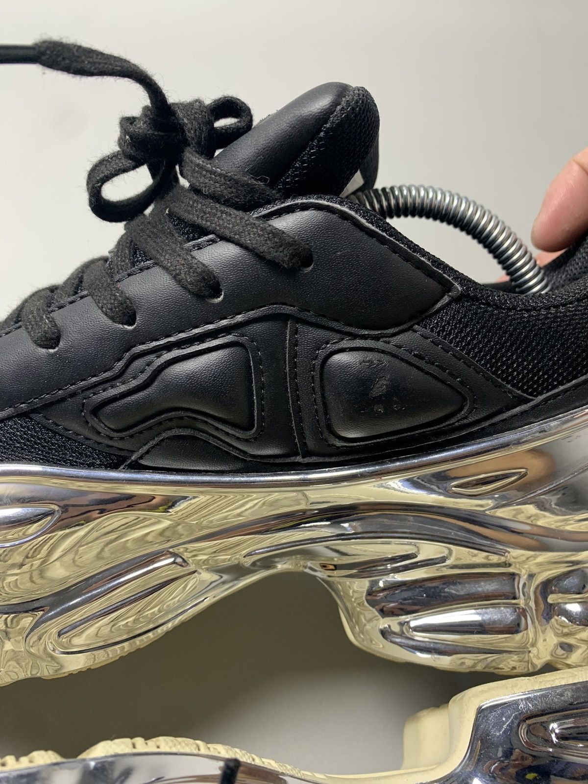 raf simons ozweego black silver