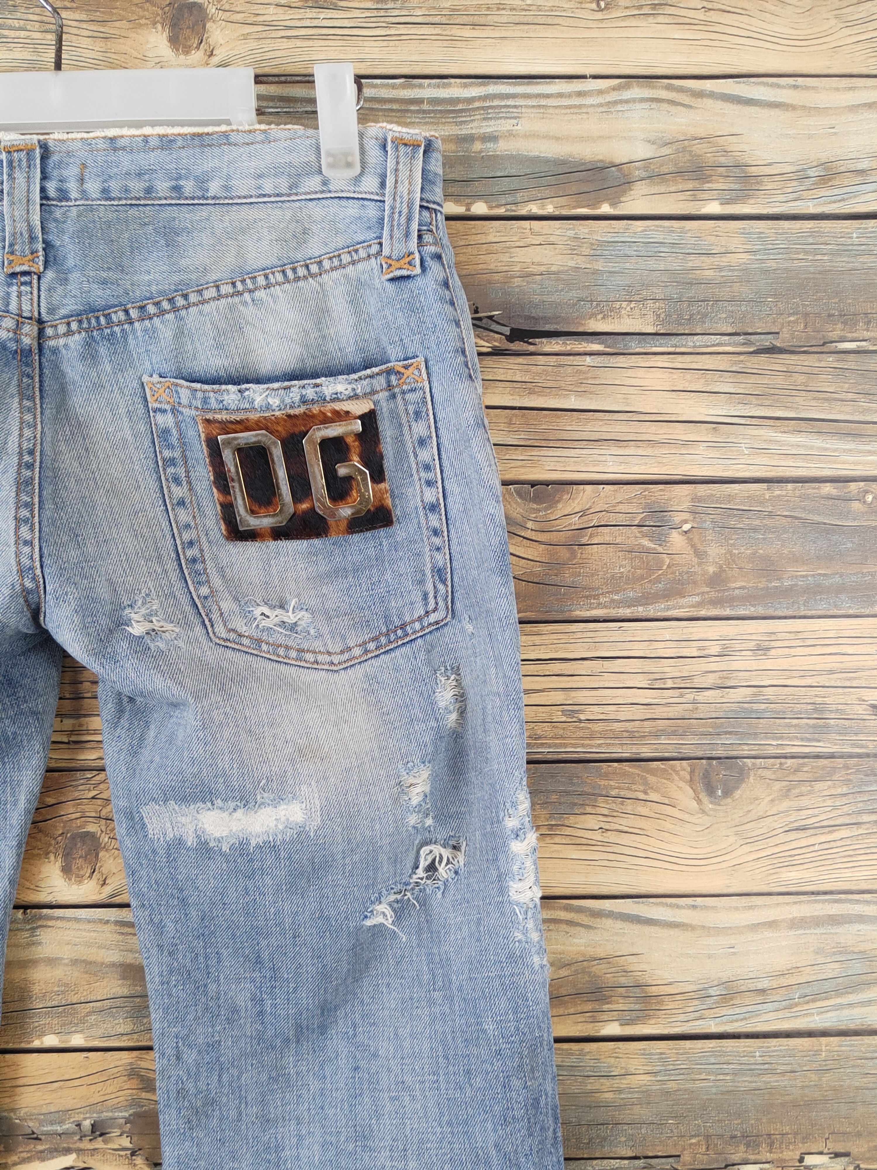 Dolce & Gabbana DL Dolce & Gabbana D&G Blue Distressed Ripped Jeans #W1867 Size 30" / US 8 / IT 44 - 12 Thumbnail