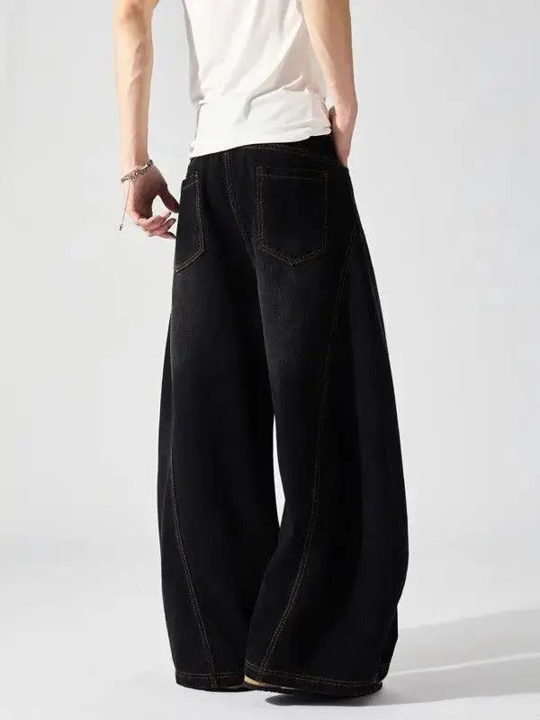 Japanese Brand Retro loose wide leg cat whisker jeans Size US 32 / EU 48 - 2 Thumbnail