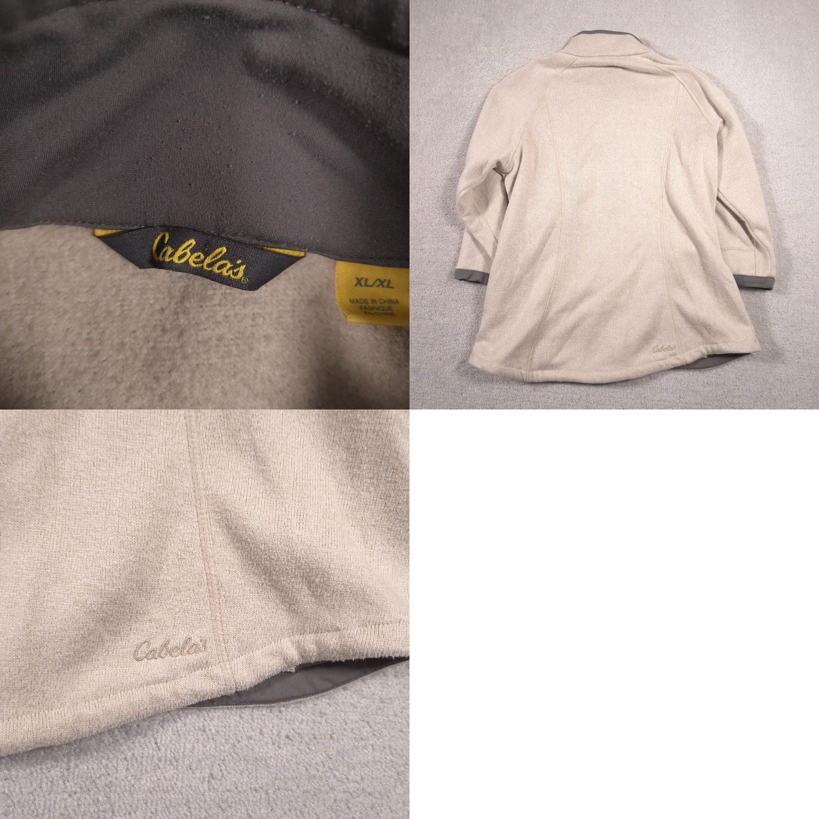 Vintage Cabela's Jacket Womens XL Beige Fleece Full Zip Pockets Outdoor Warm Size XL / US 12-14 / IT 48-50 - 9 Thumbnail