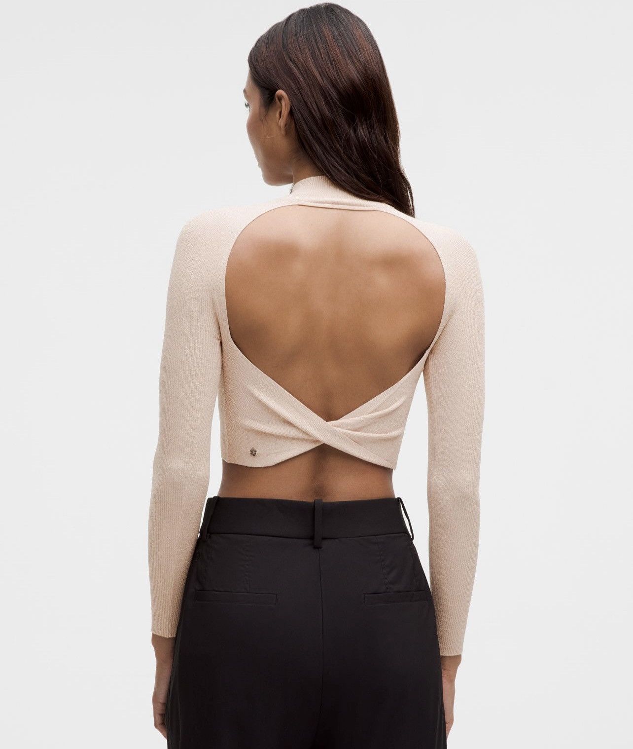Lululemon Lululemon Glitter Knit Twist-Back Long-Sleeve Shirt Studio Size XS / US 0-2 / IT 36-38 - 2 Thumbnail