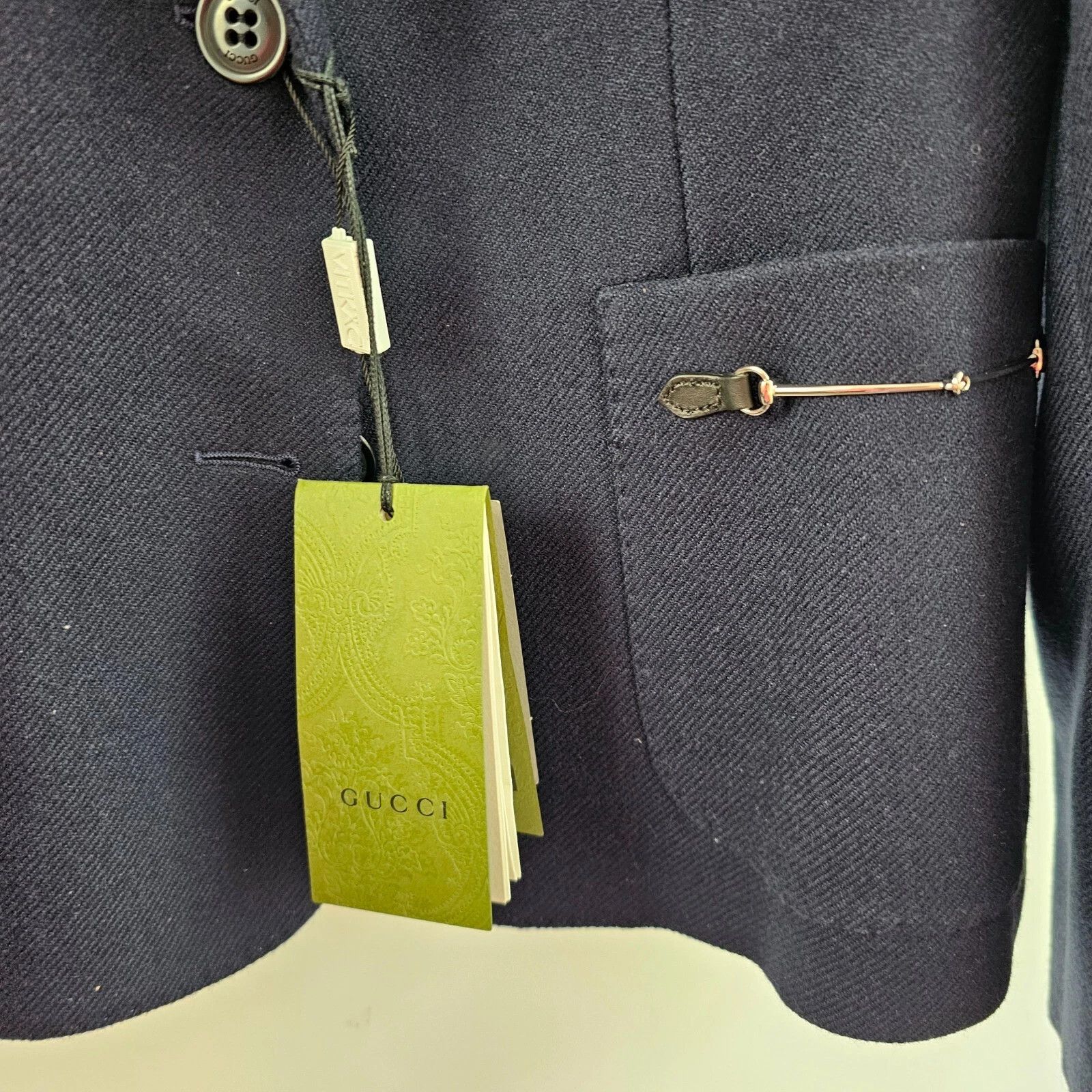 Gucci GUCCI Navy Cashmere Blazer Horsebit Jacket New & Authentic Size ONE SIZE - 7 Thumbnail