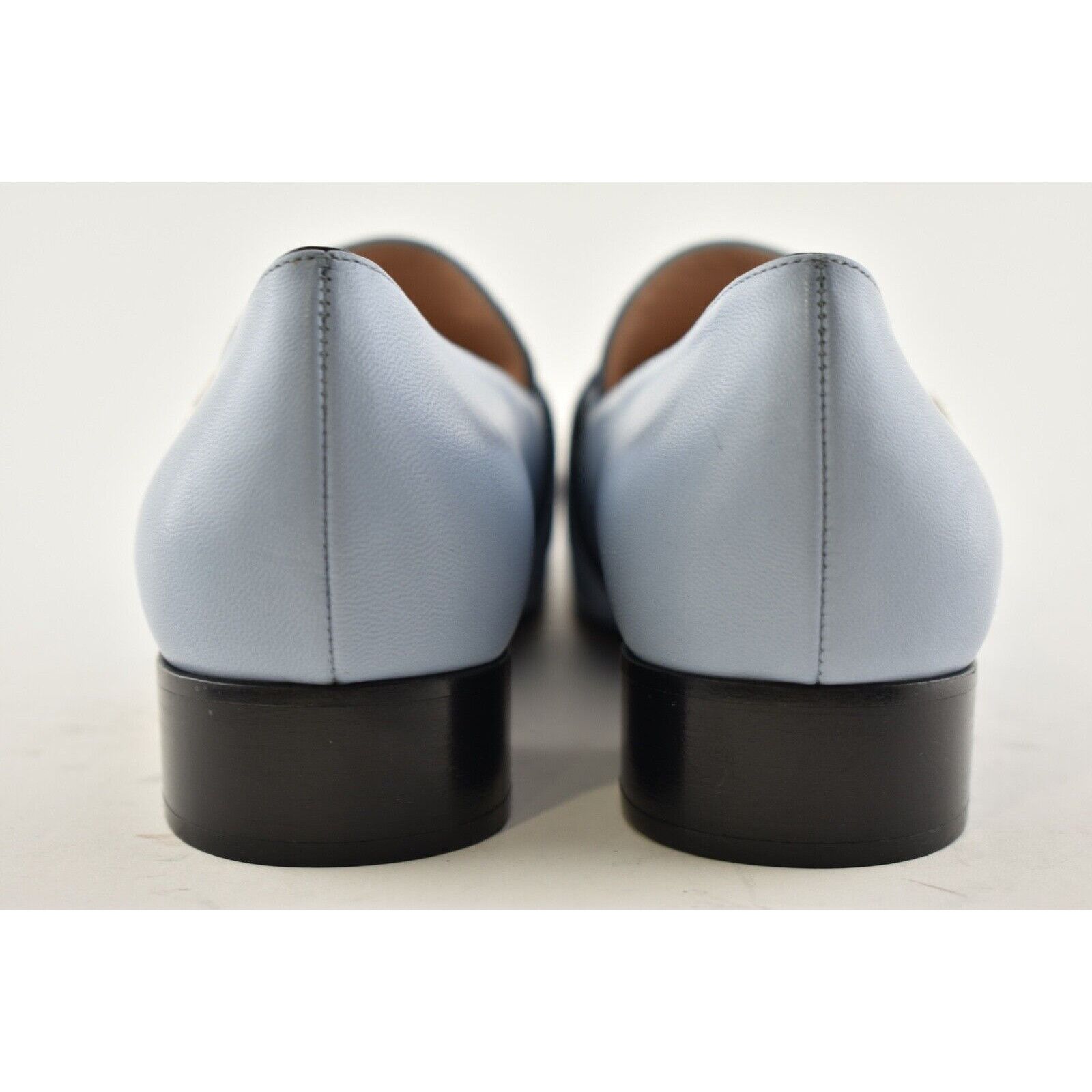 Gucci Gucci Marmont Blue Silver Double GG Logo Block Heel Size US 10 / IT 40 - 11 Thumbnail