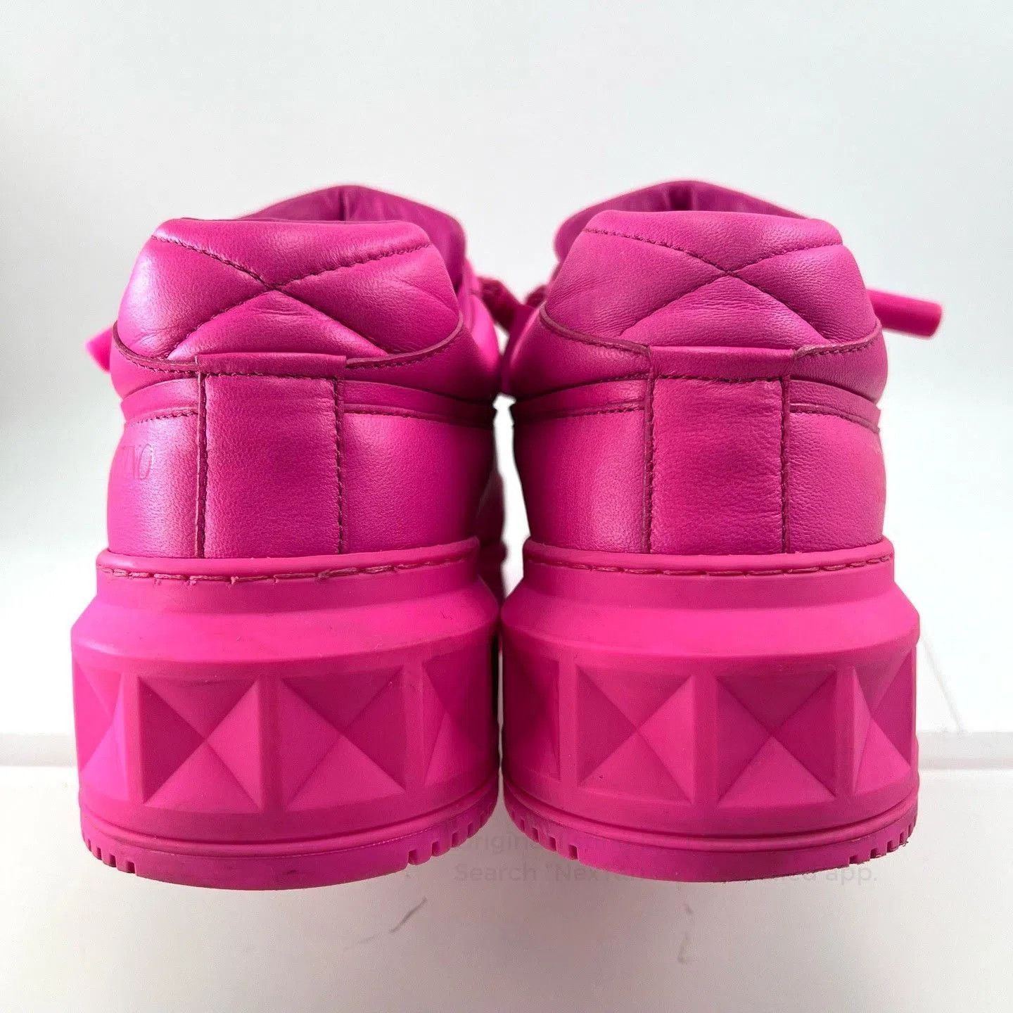 Valentino Valentino One Stud Pink Platform Sneakers. Size US 9 / IT 39 - 3 Thumbnail