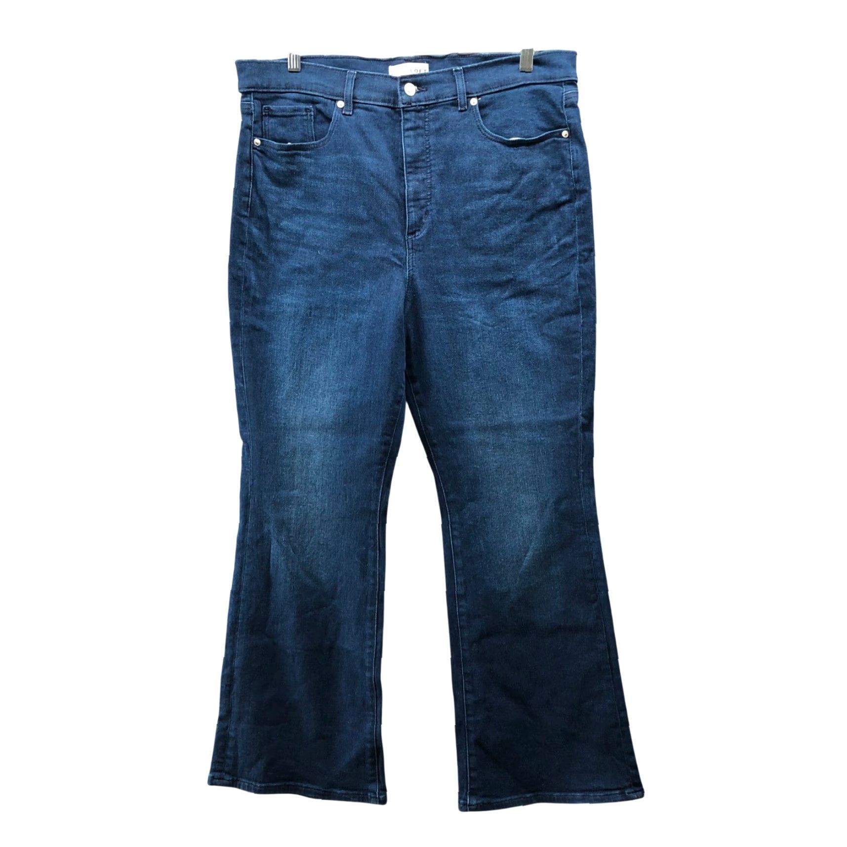 Loft LOFT Slim Flare Jeans Womens 33 Medium Blue High Rise Stretch Denim 5-Pocket Zipper Button Pocket Womens Pants Size 24" / US 00 / IT 34 - 2 Thumbnail